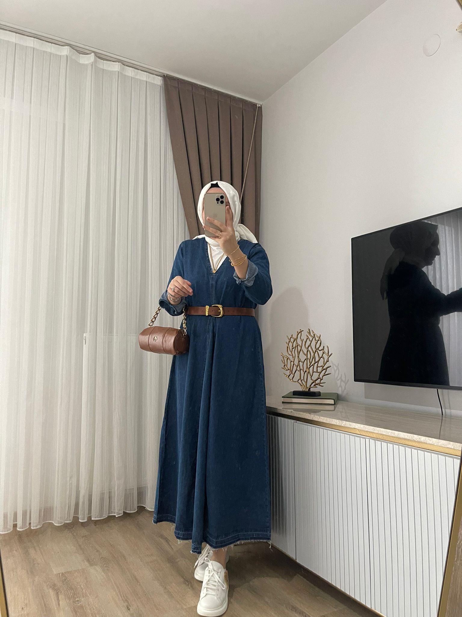 MEYSADESIGN ELBİSELER Zra Model Kot Elbise