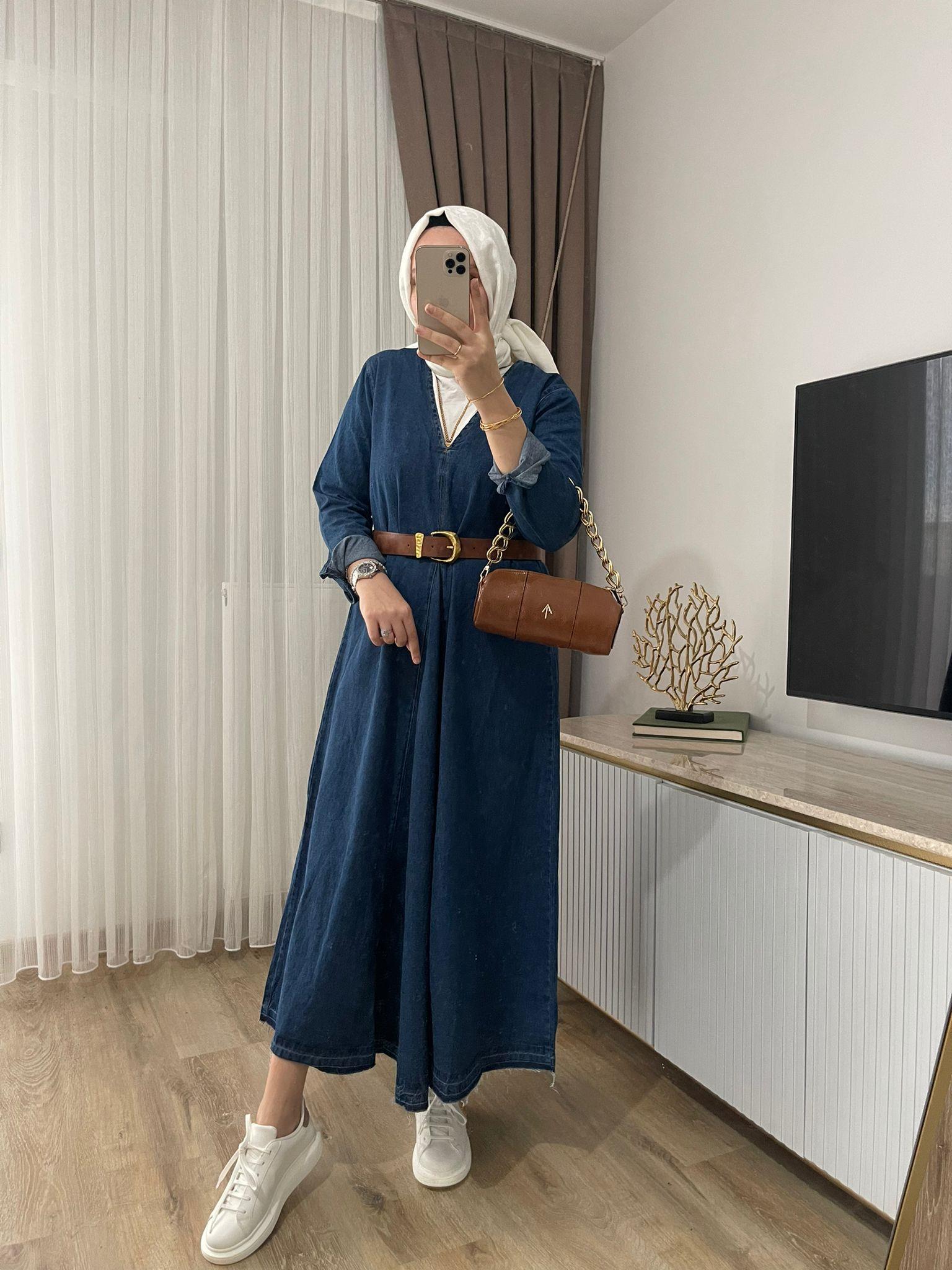 MEYSADESIGN ELBİSELER Zra Model Kot Elbise