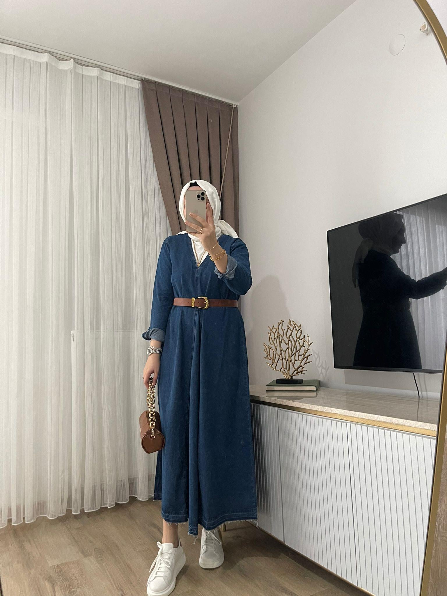 MEYSADESIGN ELBİSELER Zra Model Kot Elbise