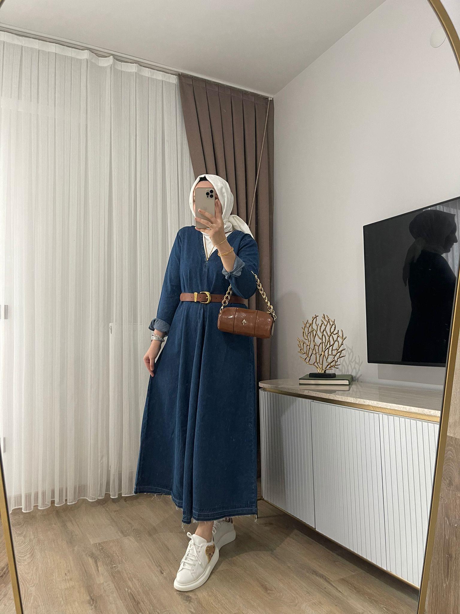 MEYSADESIGN ELBİSELER Zra Model Kot Elbise