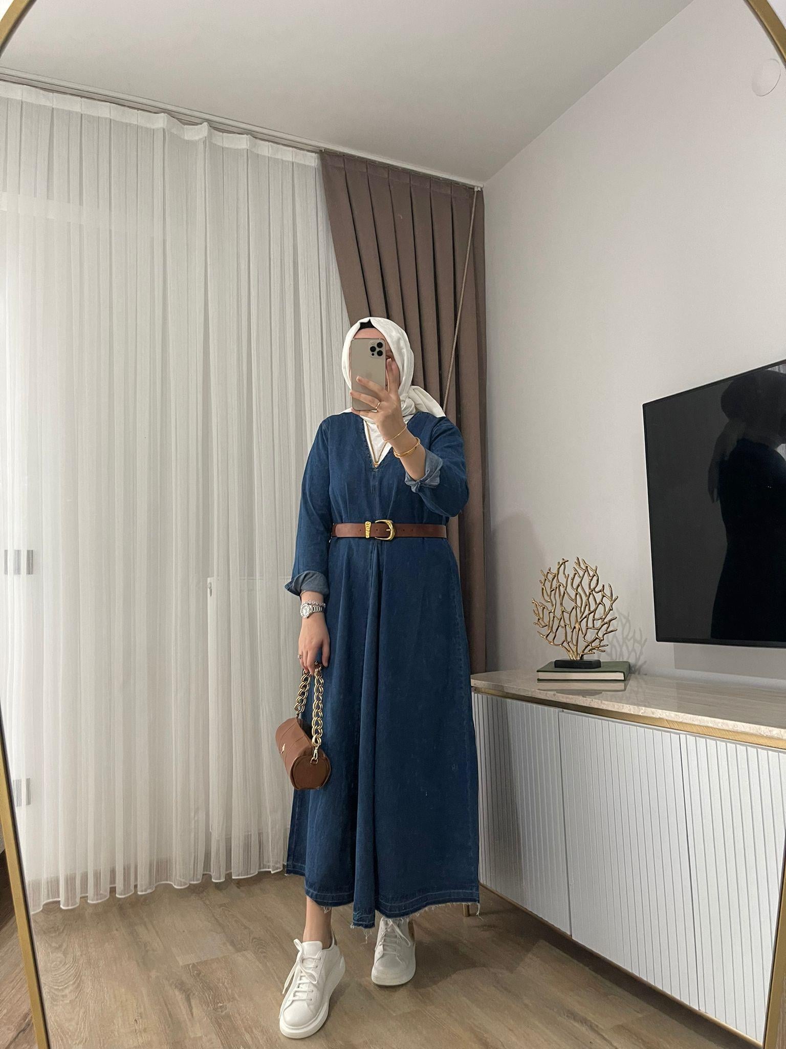 MEYSADESIGN ELBİSELER Zra Model Kot Elbise