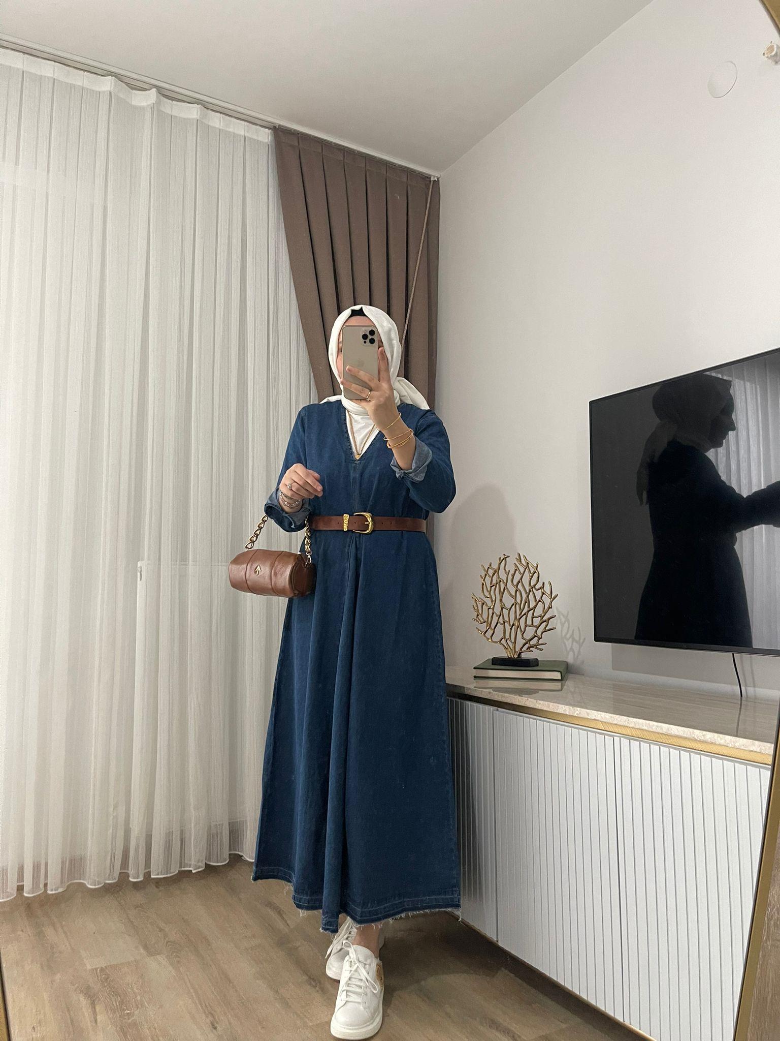MEYSADESIGN ELBİSELER Zra Model Kot Elbise