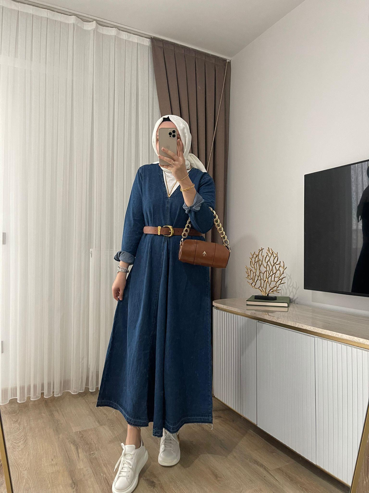 MEYSADESIGN ELBİSELER Zra Model Kot Elbise