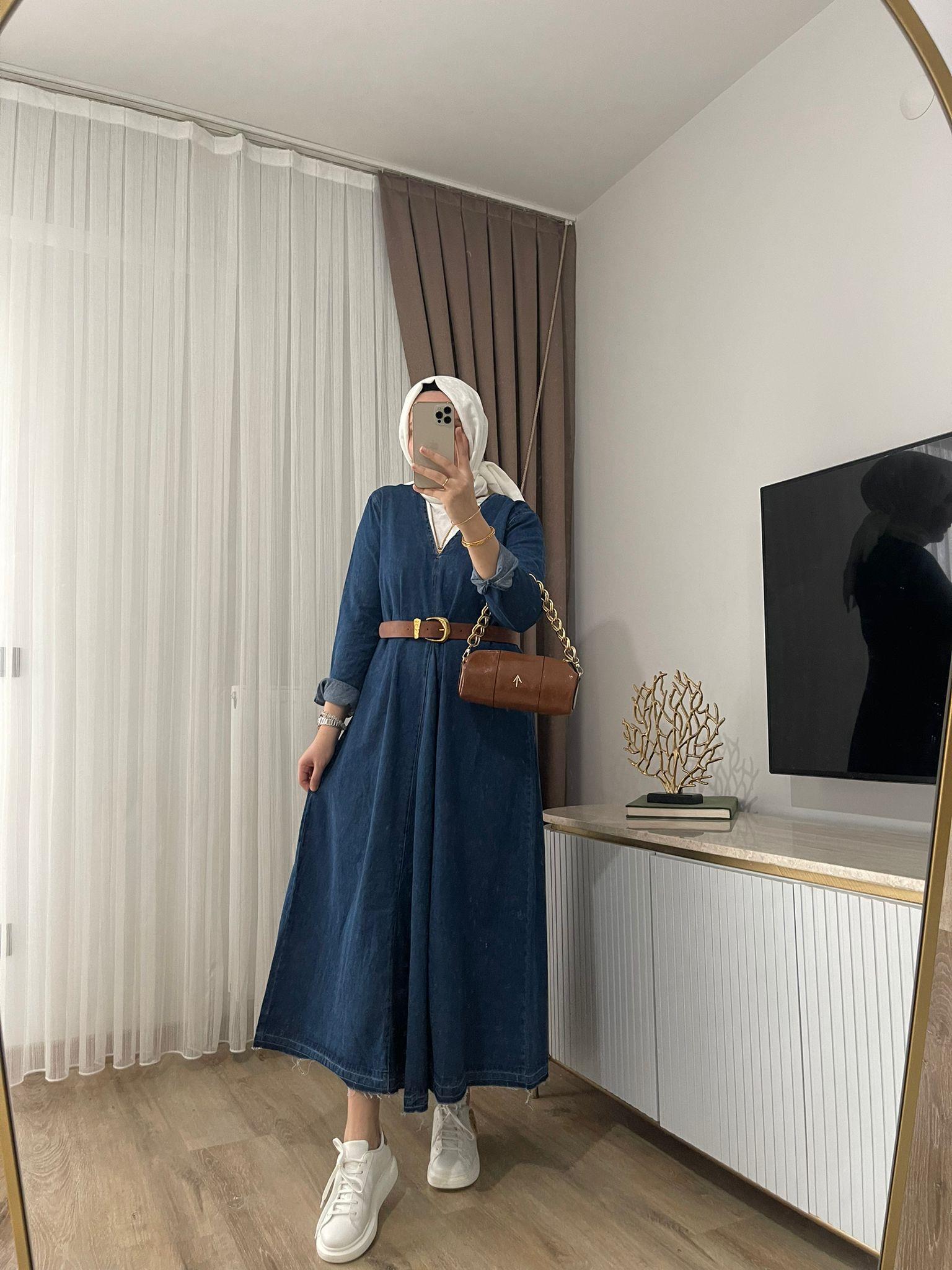 MEYSADESIGN ELBİSELER Zra Model Kot Elbise