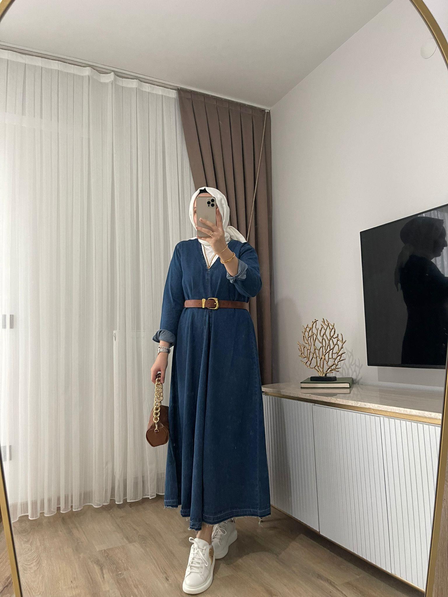 MEYSADESIGN ELBİSELER Zra Model Kot Elbise