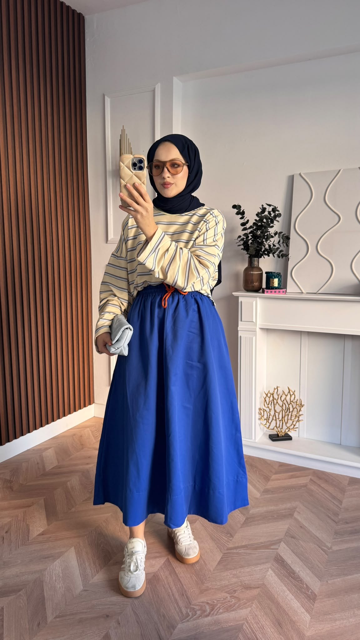 MEYSADESIGN ETEK Gabardin Etek Mavi