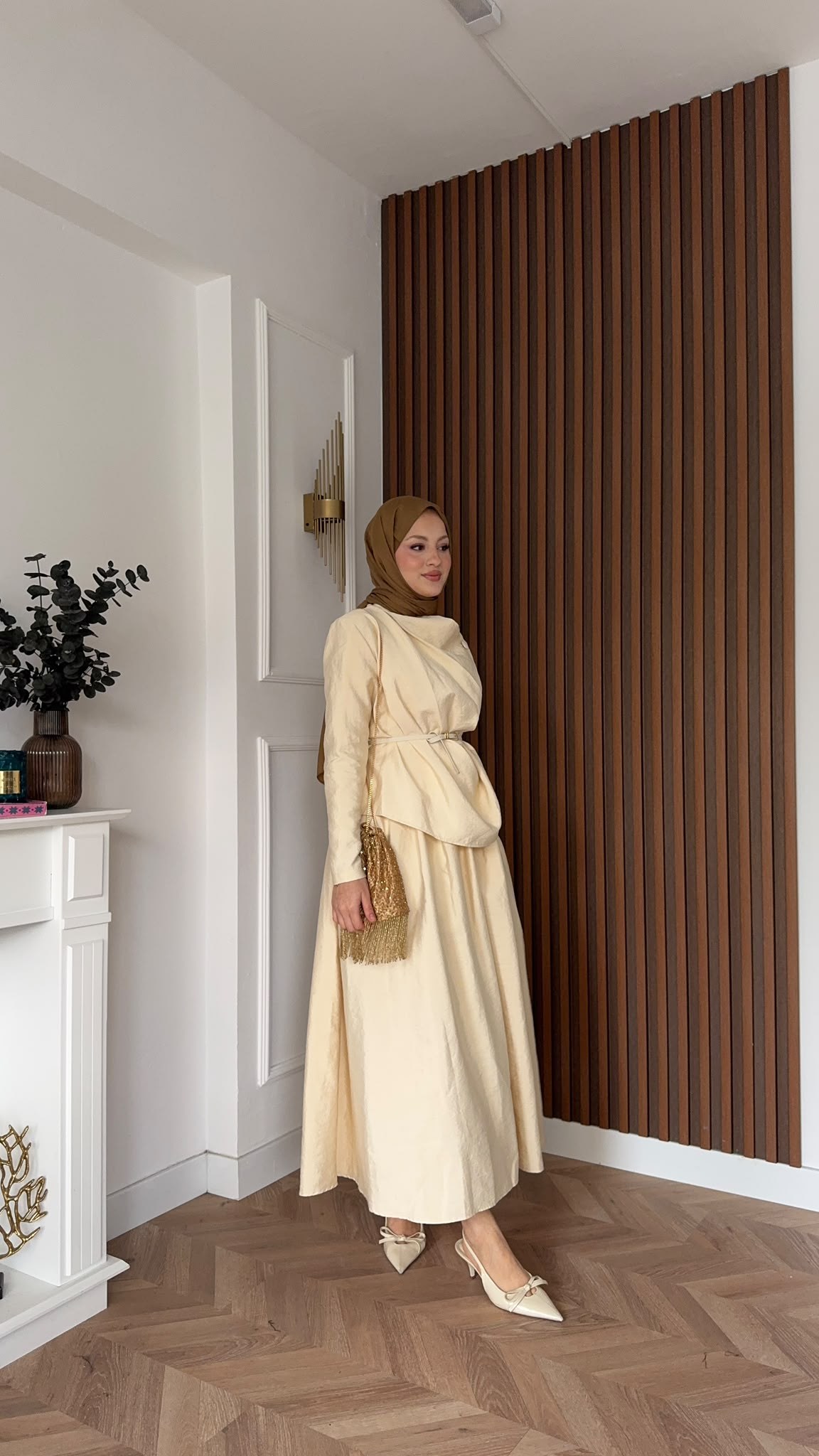MEYSADESIGN ETEK TAKIM Hale Etekli Takım Bej