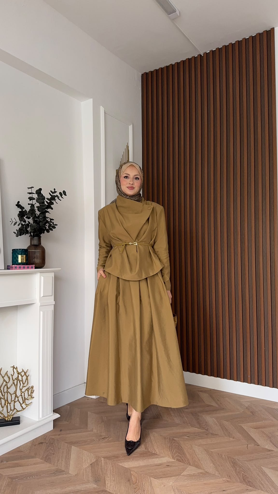 MEYSADESIGN ETEK TAKIM Hale Etekli Takım Yağ Yeşili