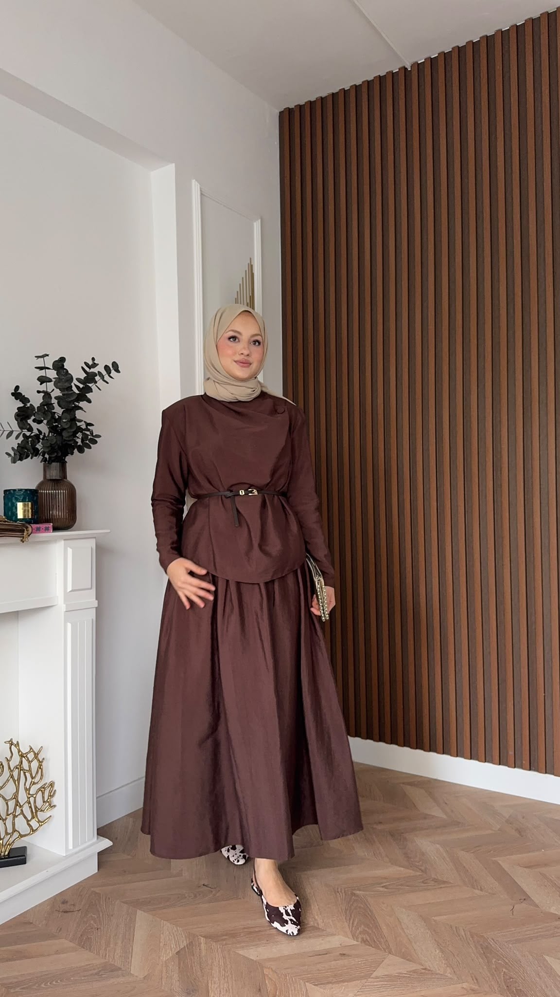 MEYSADESIGN ETEK TAKIM Hale Etekli Takım Acı Kahve