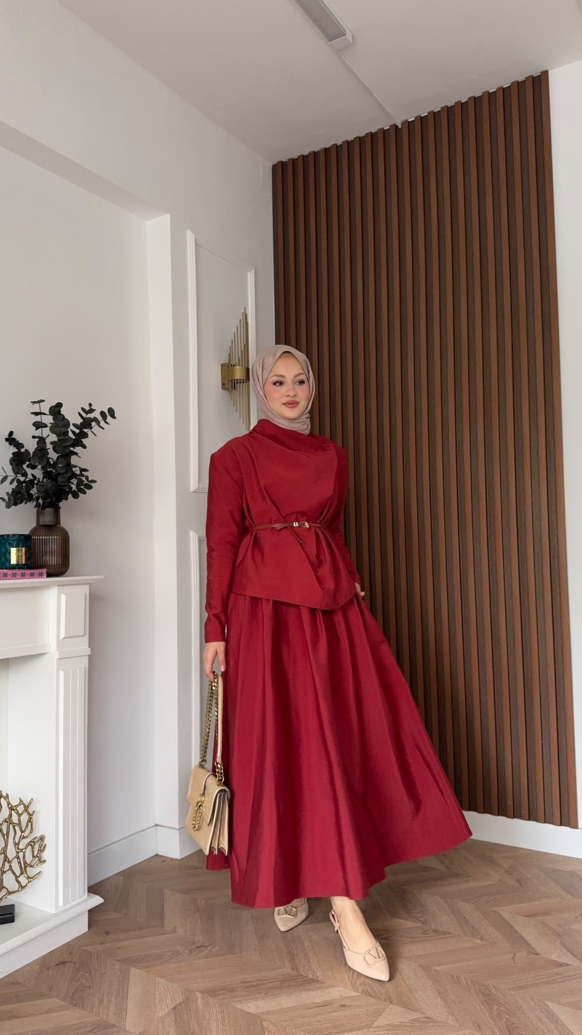 MEYSADESIGN ETEK TAKIM Hale Etekli Takım Bordo
