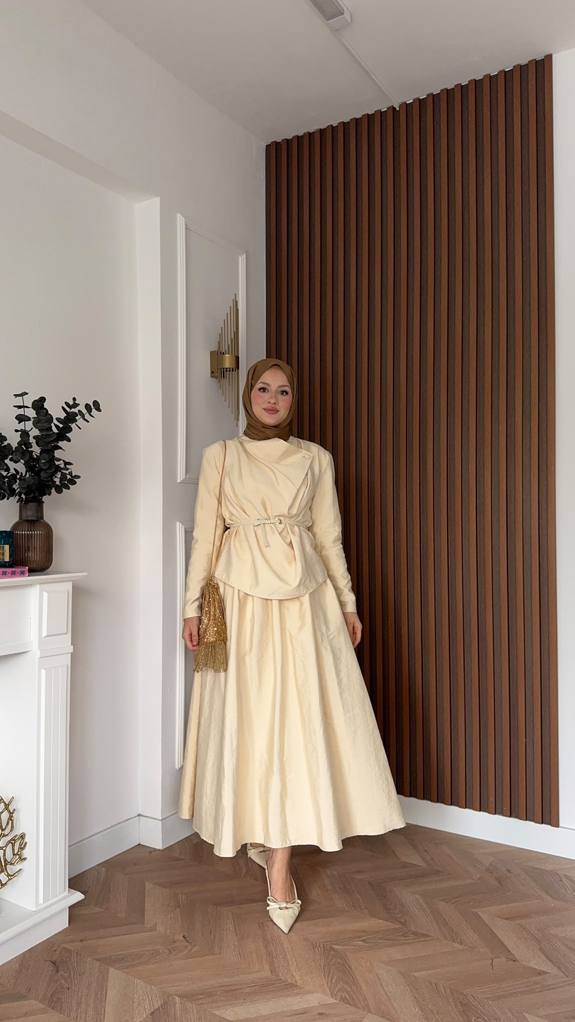 MEYSADESIGN ETEK TAKIM Hale Etekli Takım Bej
