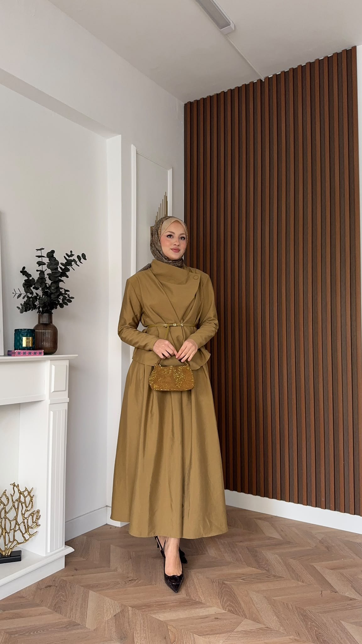 MEYSADESIGN ETEK TAKIM Hale Etekli Takım Yağ Yeşili
