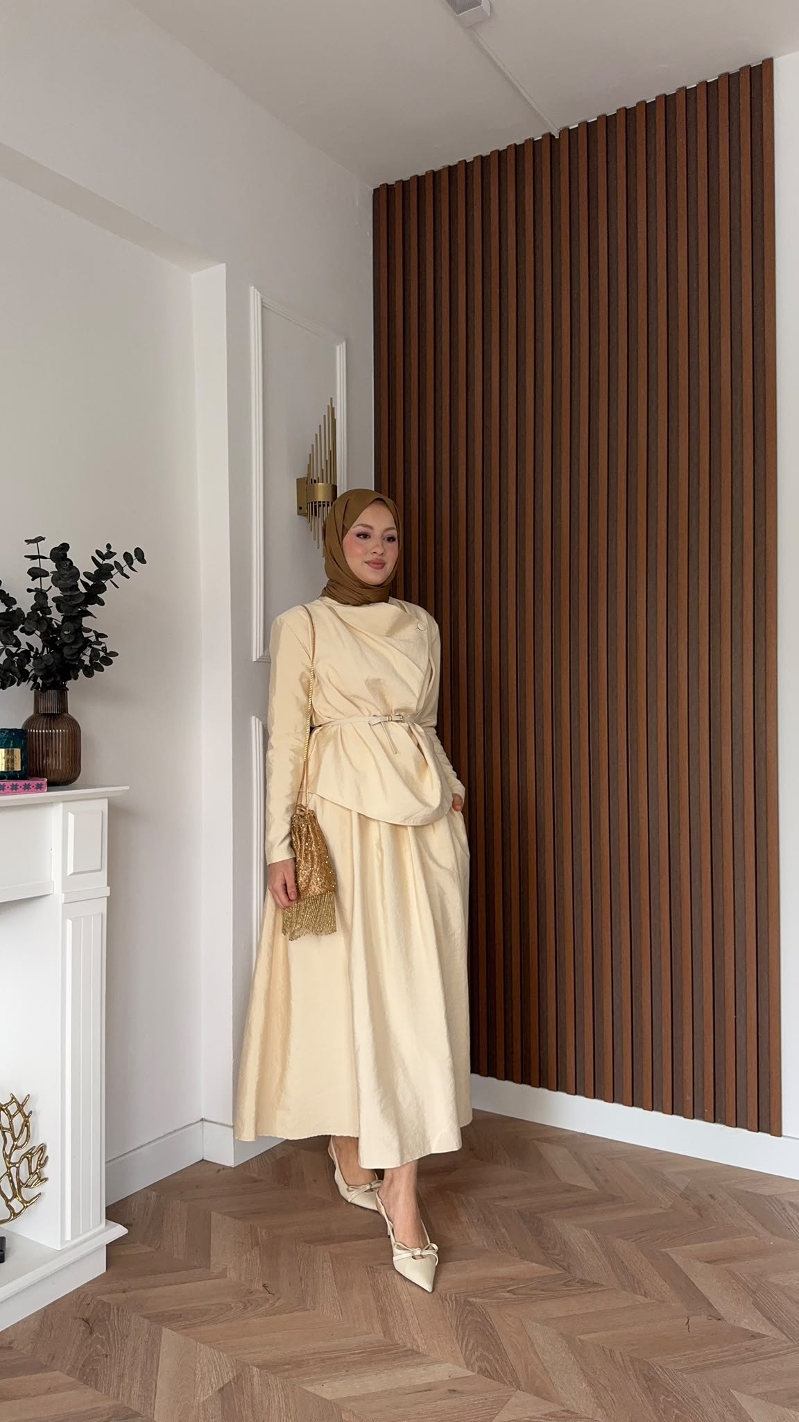 MEYSADESIGN ETEK TAKIM Hale Etekli Takım Bej