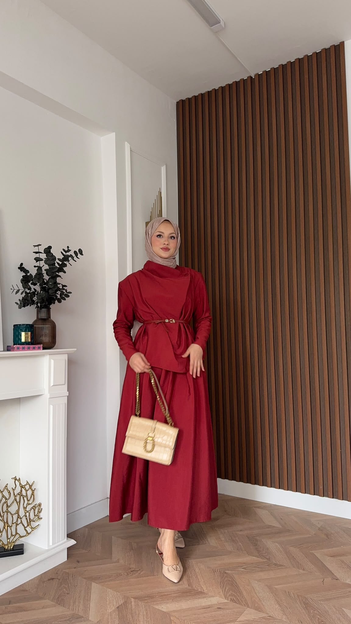 MEYSADESIGN ETEK TAKIM Hale Etekli Takım Bordo