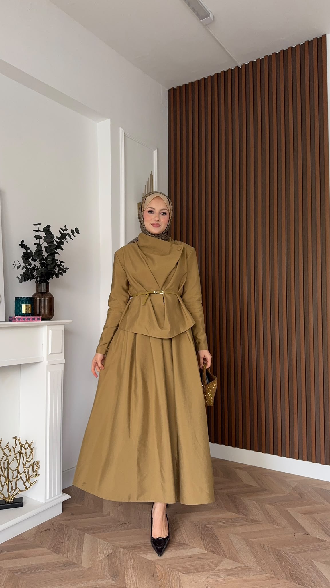 MEYSADESIGN ETEK TAKIM Hale Etekli Takım Yağ Yeşili
