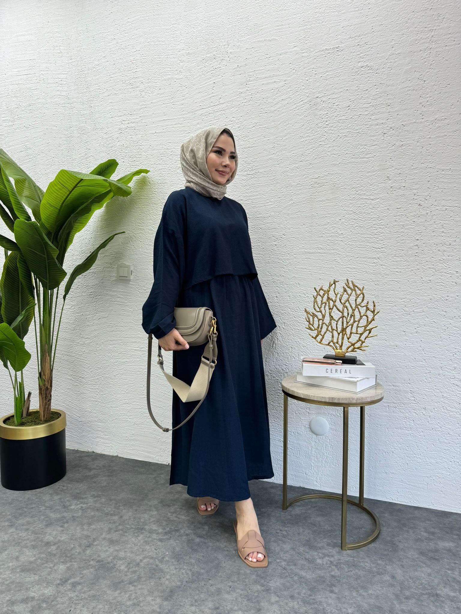 MEYSADESIGN ETEK TAKIM Keten Etek Takım Lacivert
