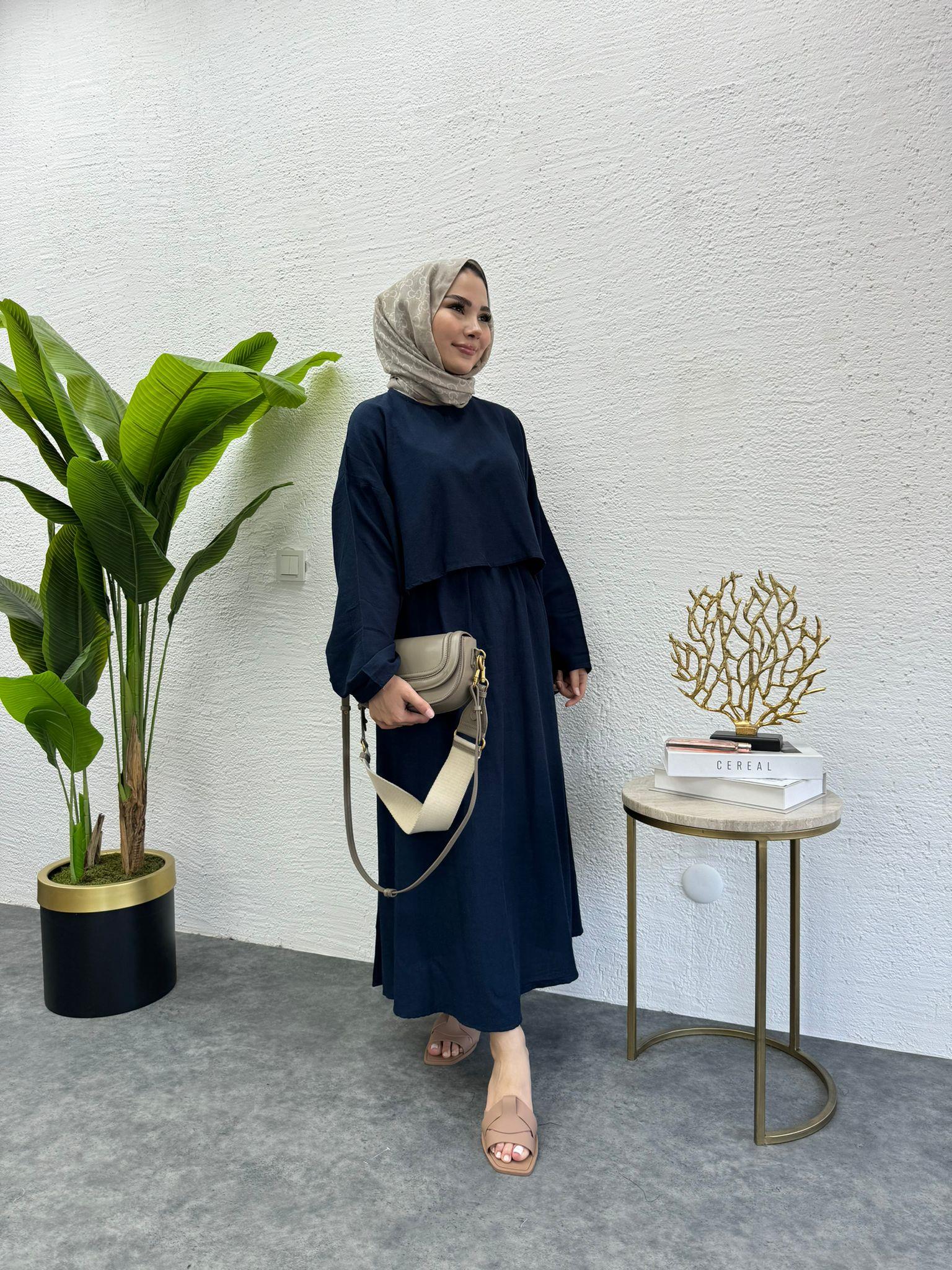 MEYSADESIGN ETEK TAKIM Keten Etek Takım Lacivert