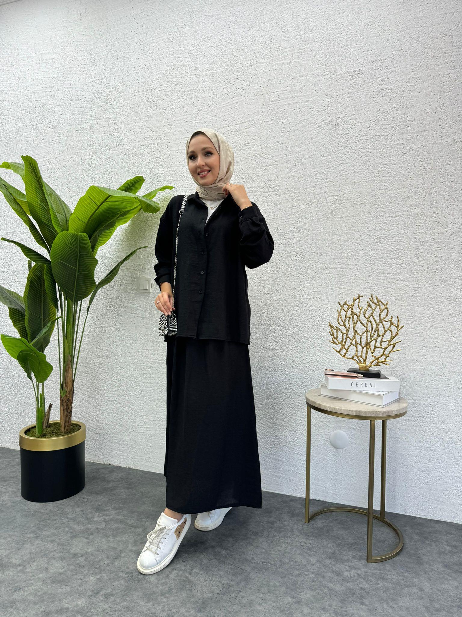 MEYSADESIGN ETEK TAKIM Müslin Etekli Takım Siyah