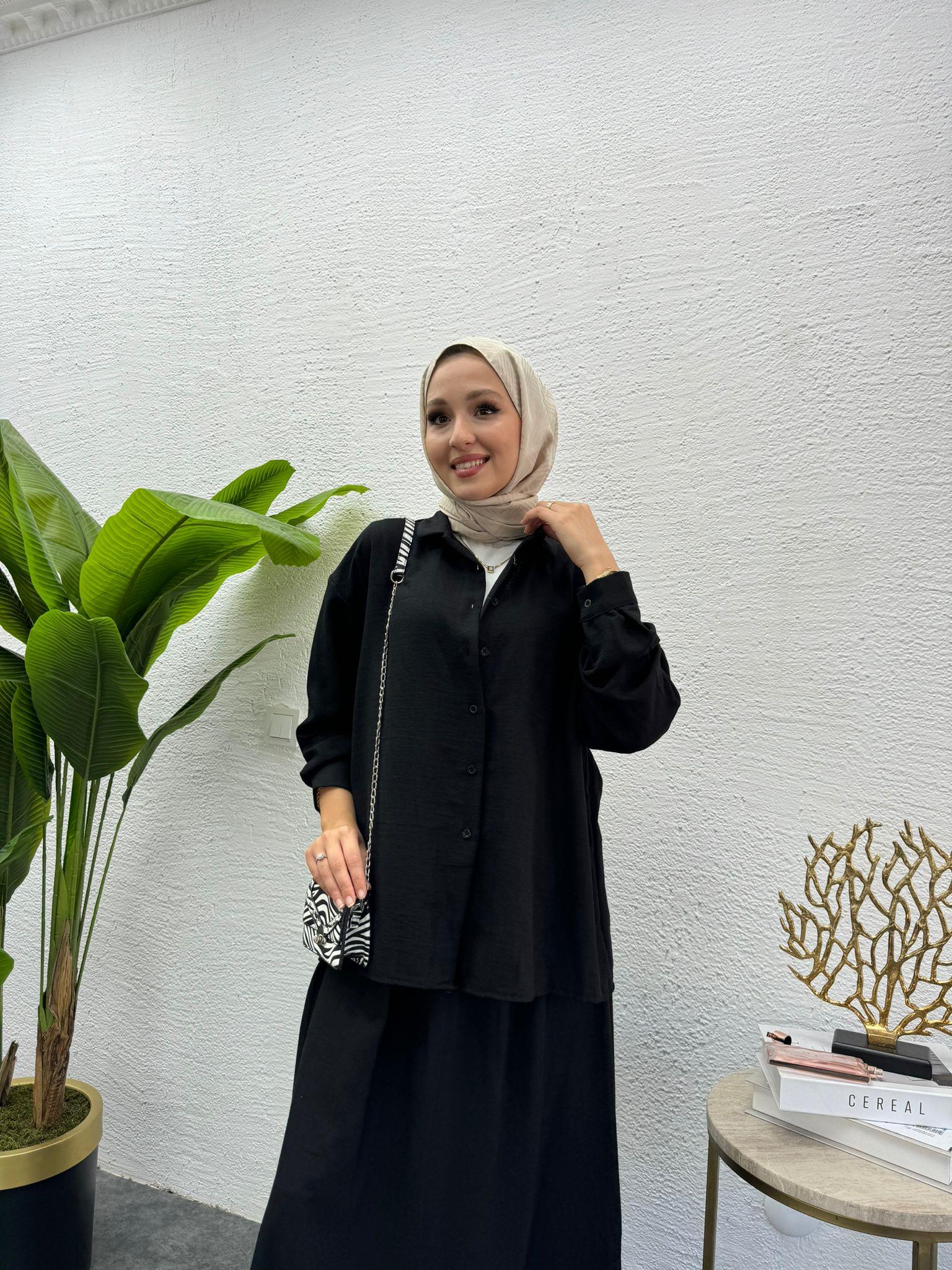 MEYSADESIGN ETEK TAKIM Müslin Etekli Takım Siyah