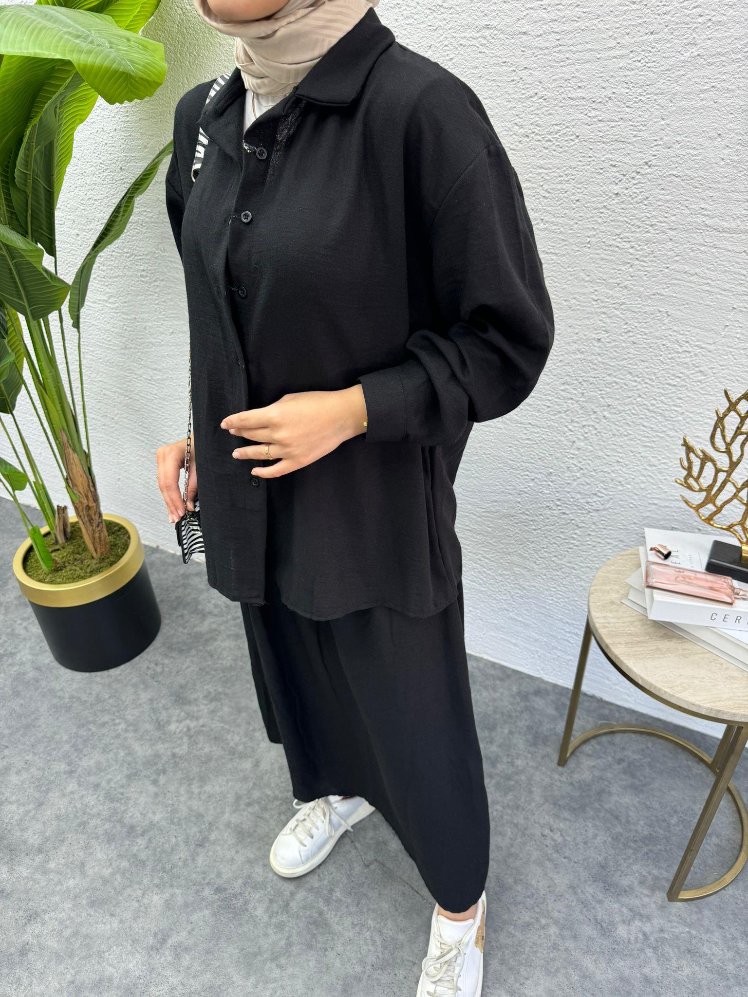 MEYSADESIGN ETEK TAKIM Müslin Etekli Takım Siyah