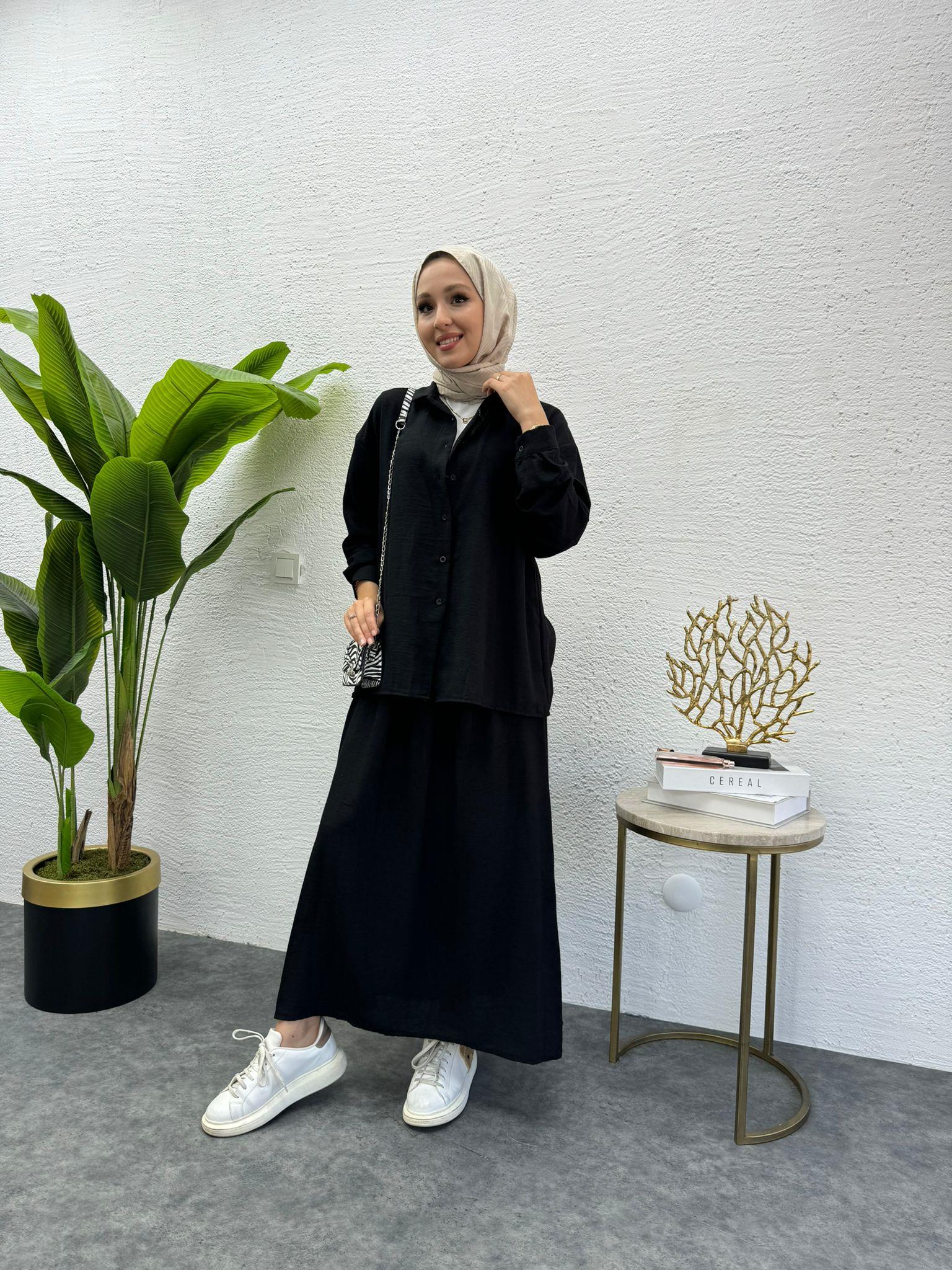 MEYSADESIGN ETEK TAKIM Müslin Etekli Takım Siyah