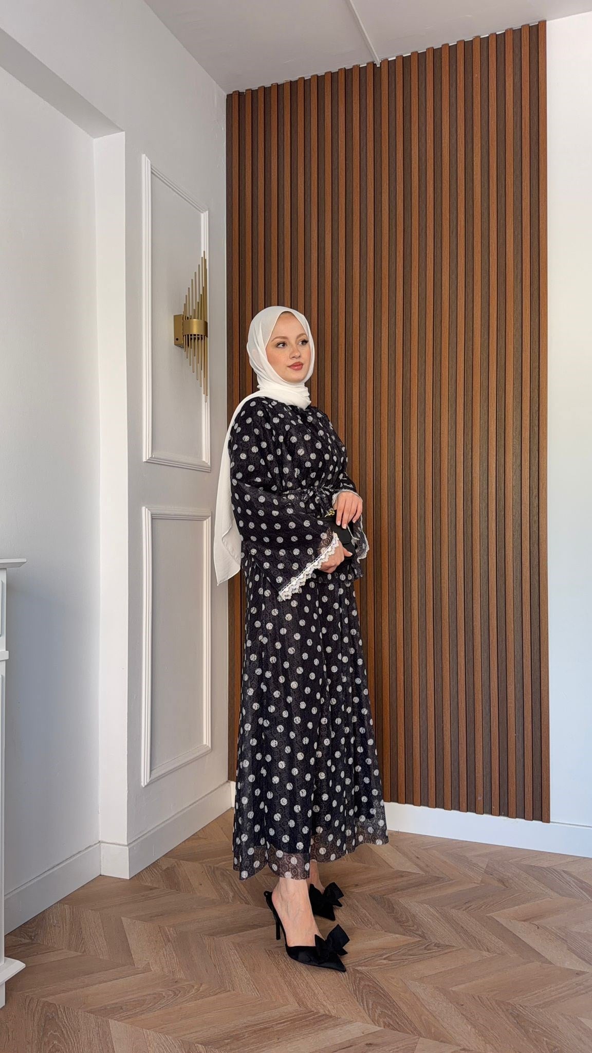 MEYSADESIGN ETEK TAKIM Puantiyeli Tül Etekli Takım Siyah