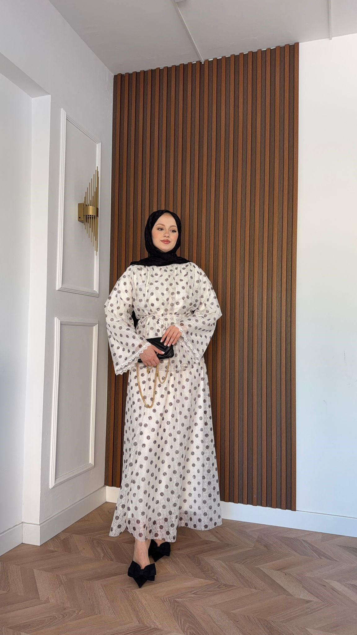 MEYSADESIGN ETEK TAKIM Puantiyeli Tül Etekli Takım Beyaz
