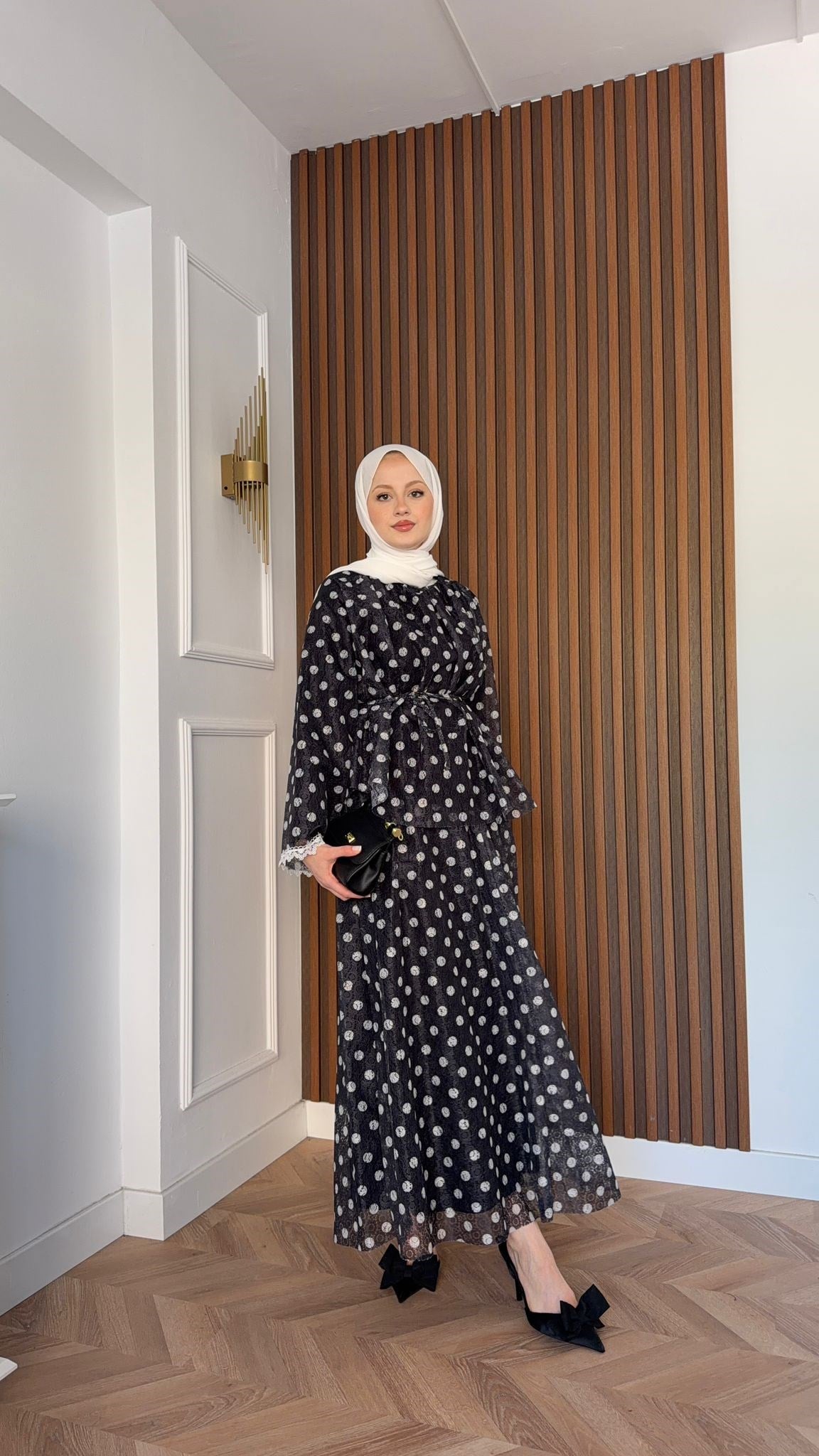 MEYSADESIGN ETEK TAKIM Puantiyeli Tül Etekli Takım Siyah