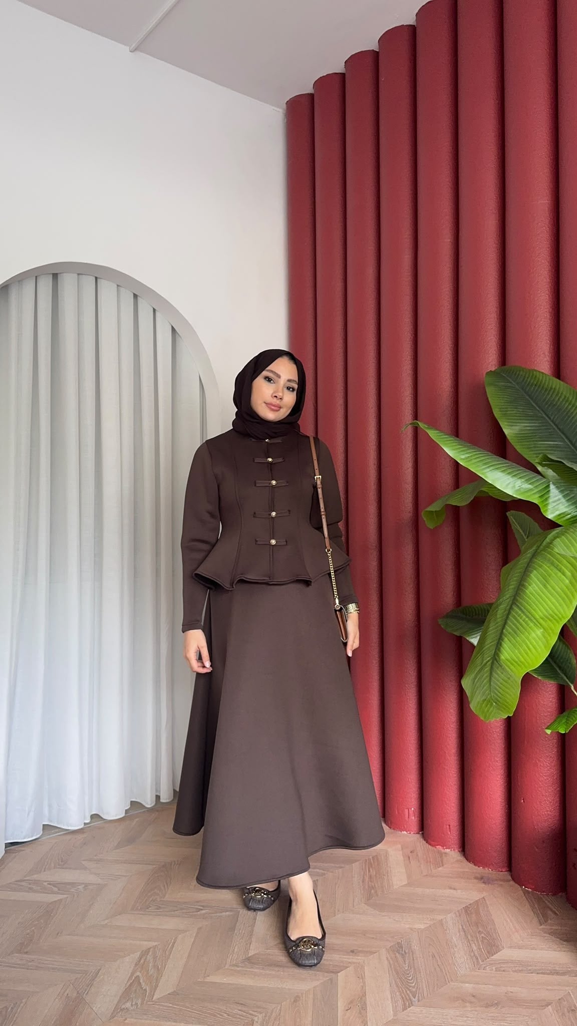 MEYSADESIGN ETEK TAKIM Rabi Scuba Etekli Takım Acı Kahve