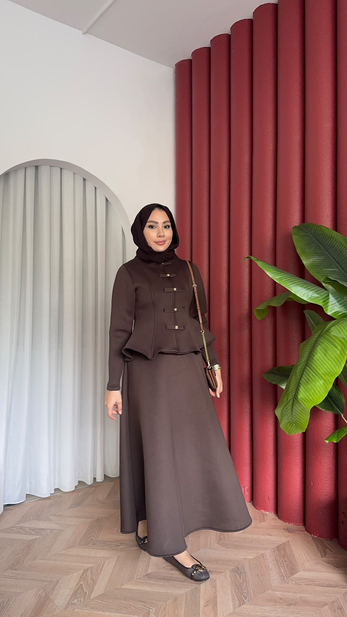 MEYSADESIGN ETEK TAKIM Rabi Scuba Etekli Takım Acı Kahve