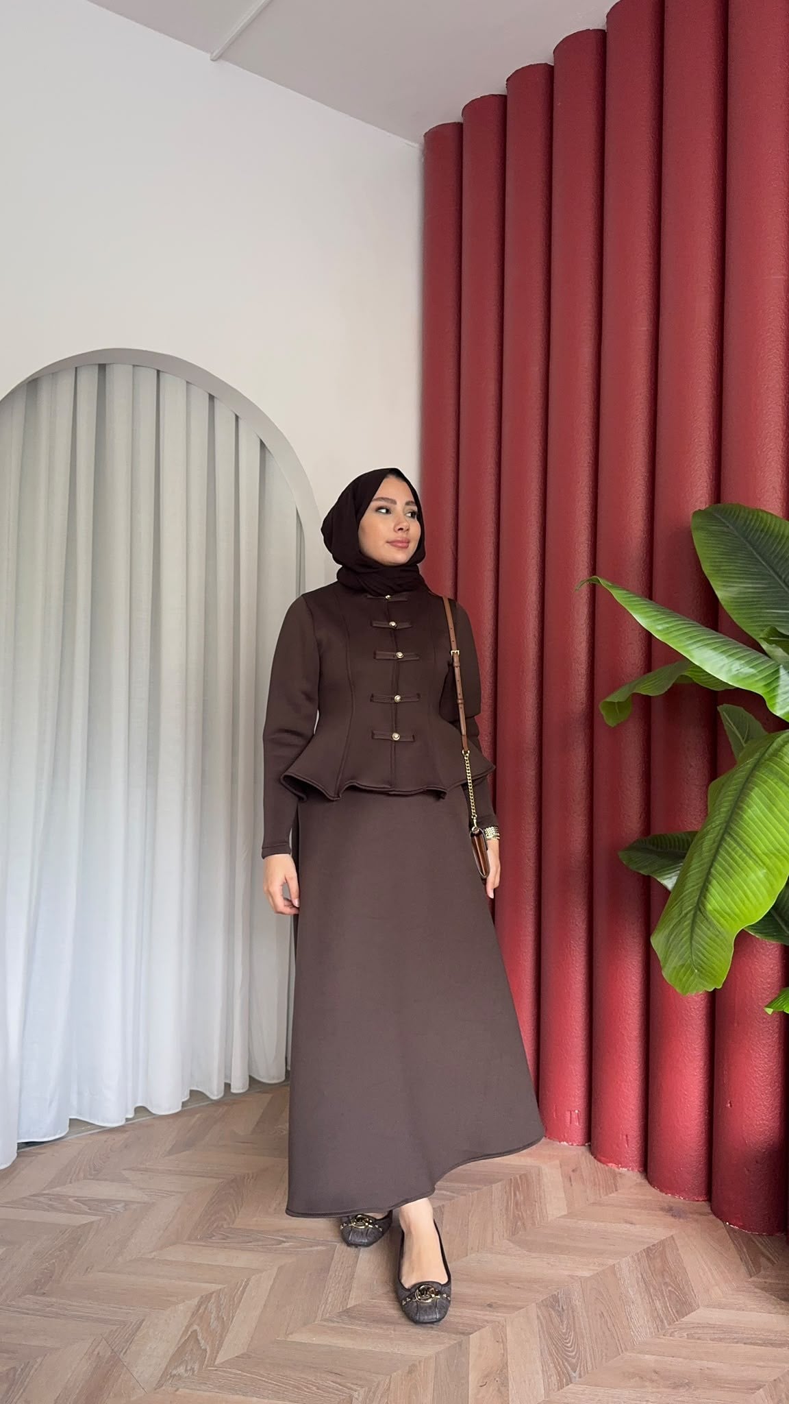 MEYSADESIGN ETEK TAKIM Rabi Scuba Etekli Takım Acı Kahve