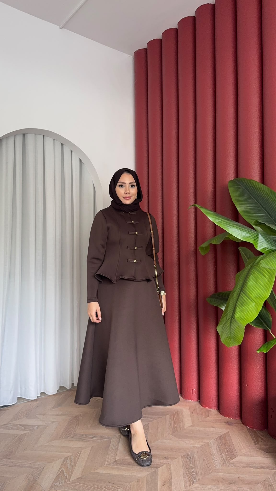 MEYSADESIGN ETEK TAKIM Rabi Scuba Etekli Takım Acı Kahve