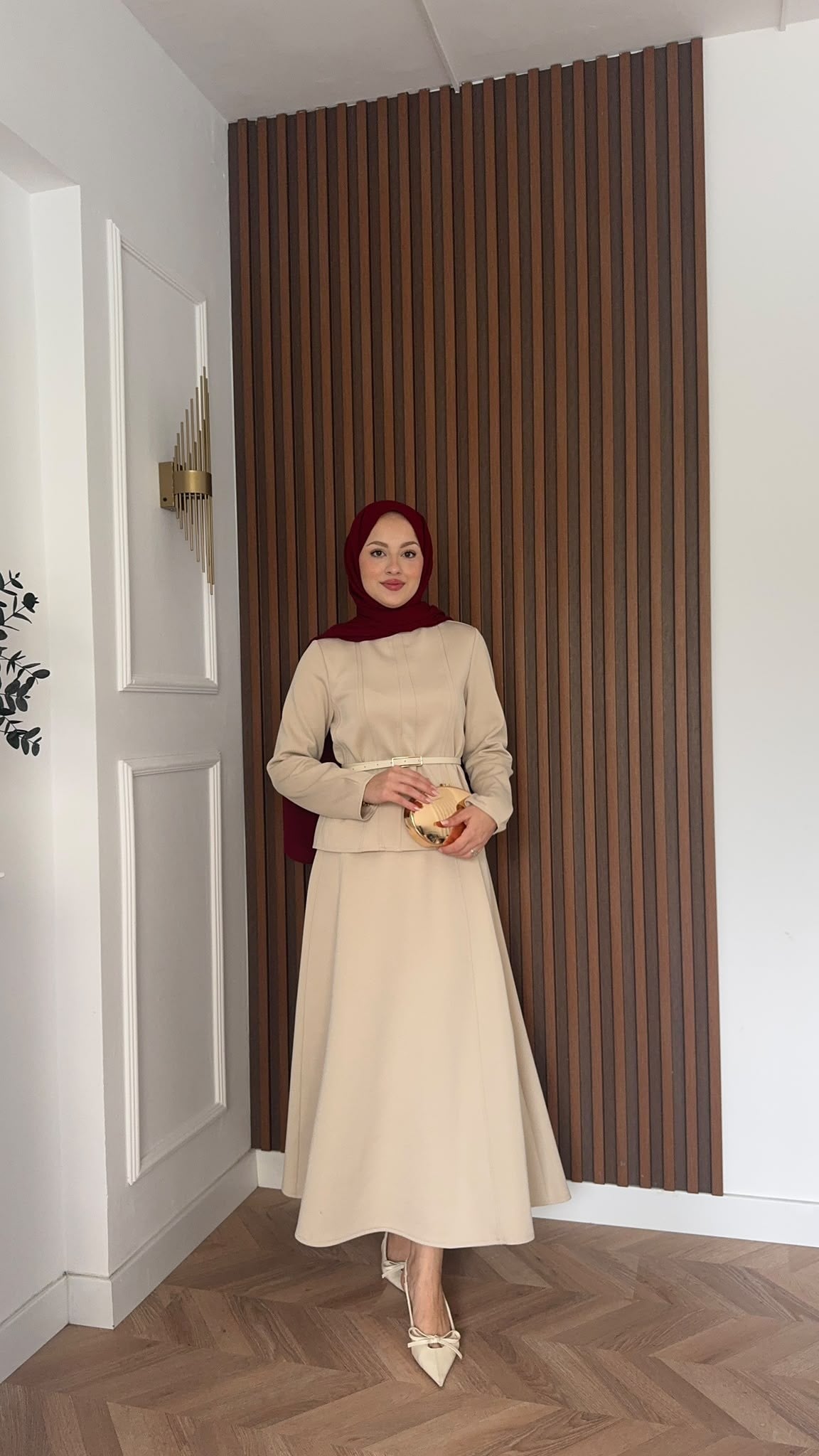 MEYSADESIGN ETEK TAKIM Sure Beli Pensli Etekli Takım Bej