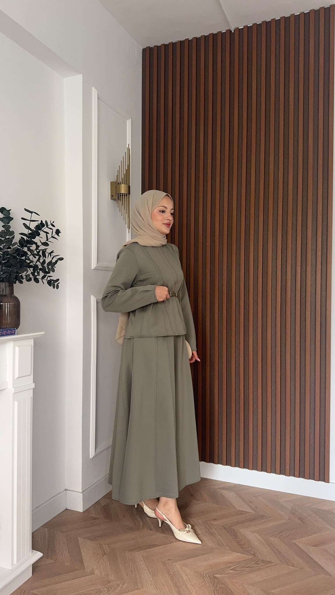 MEYSADESIGN ETEK TAKIM Sure Beli Pensli Etekli Takım Haki