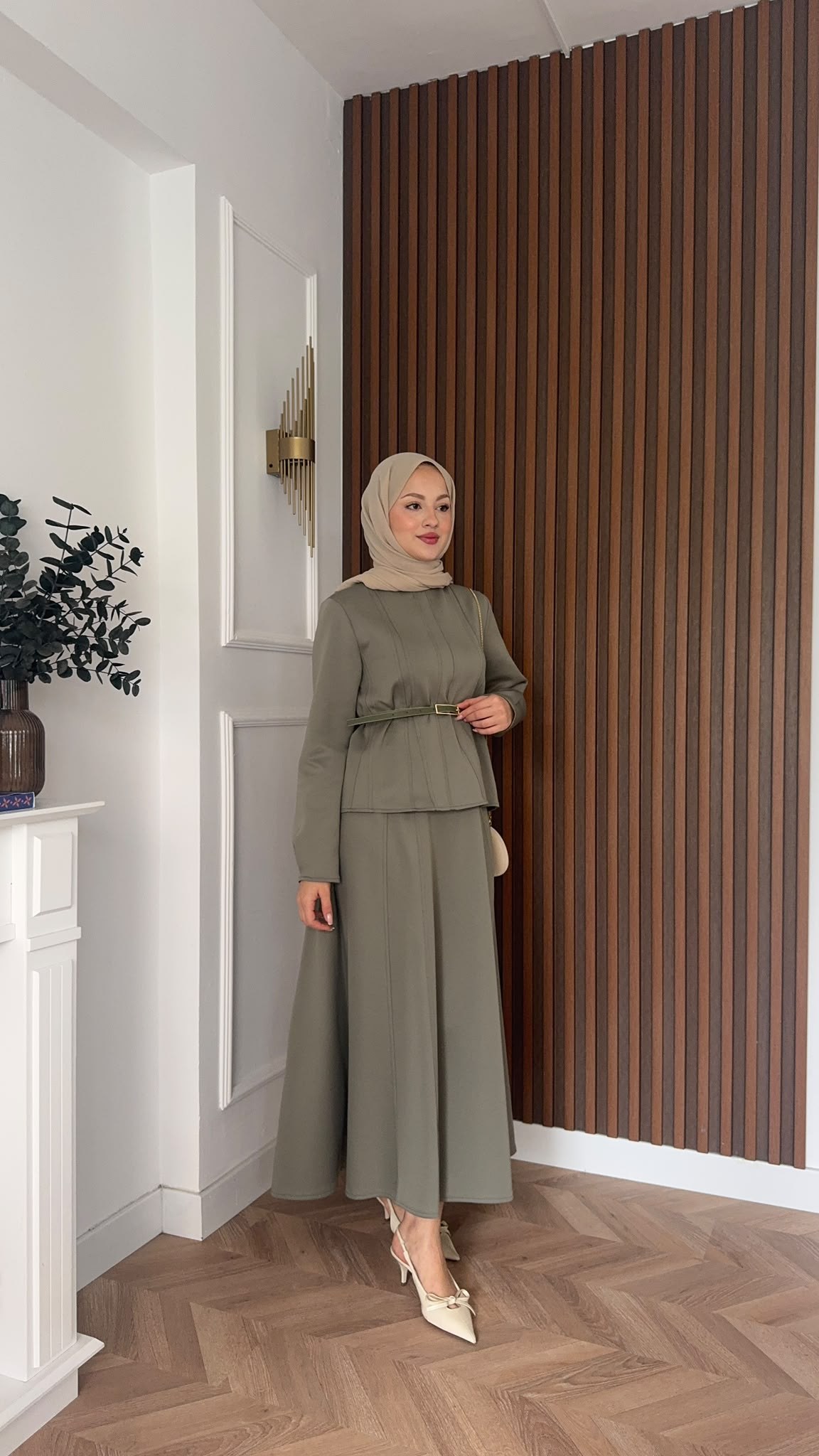 MEYSADESIGN ETEK TAKIM Sure Beli Pensli Etekli Takım Haki