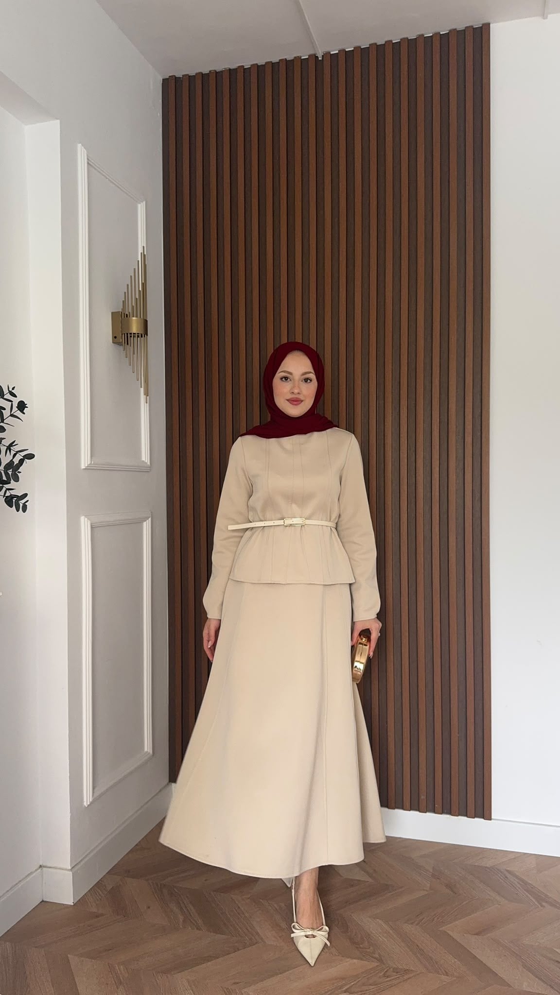 MEYSADESIGN ETEK TAKIM Sure Beli Pensli Etekli Takım Bej