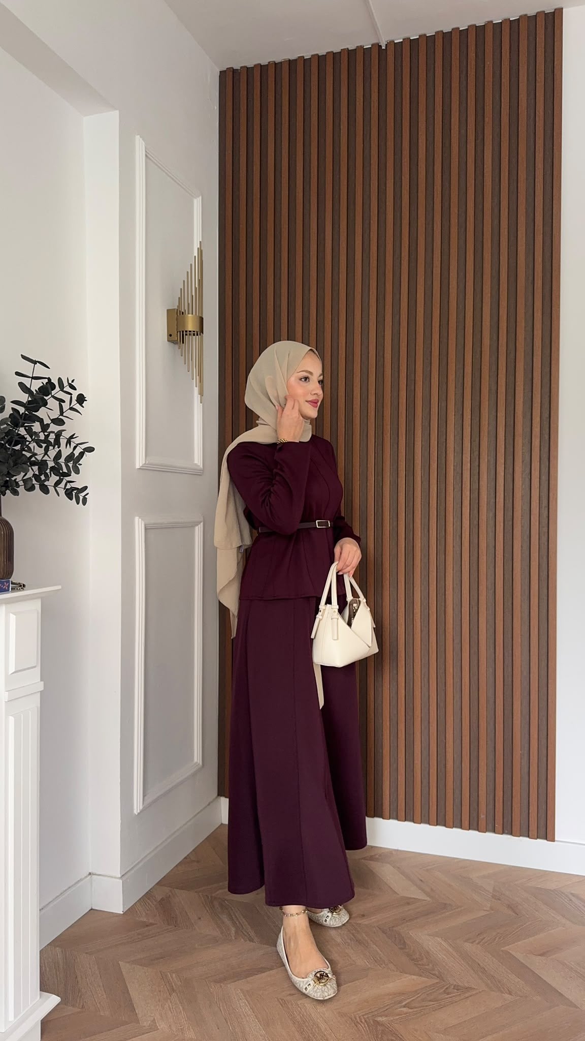 MEYSADESIGN ETEK TAKIM Sure Beli Pensli Etekli Takım Bordo