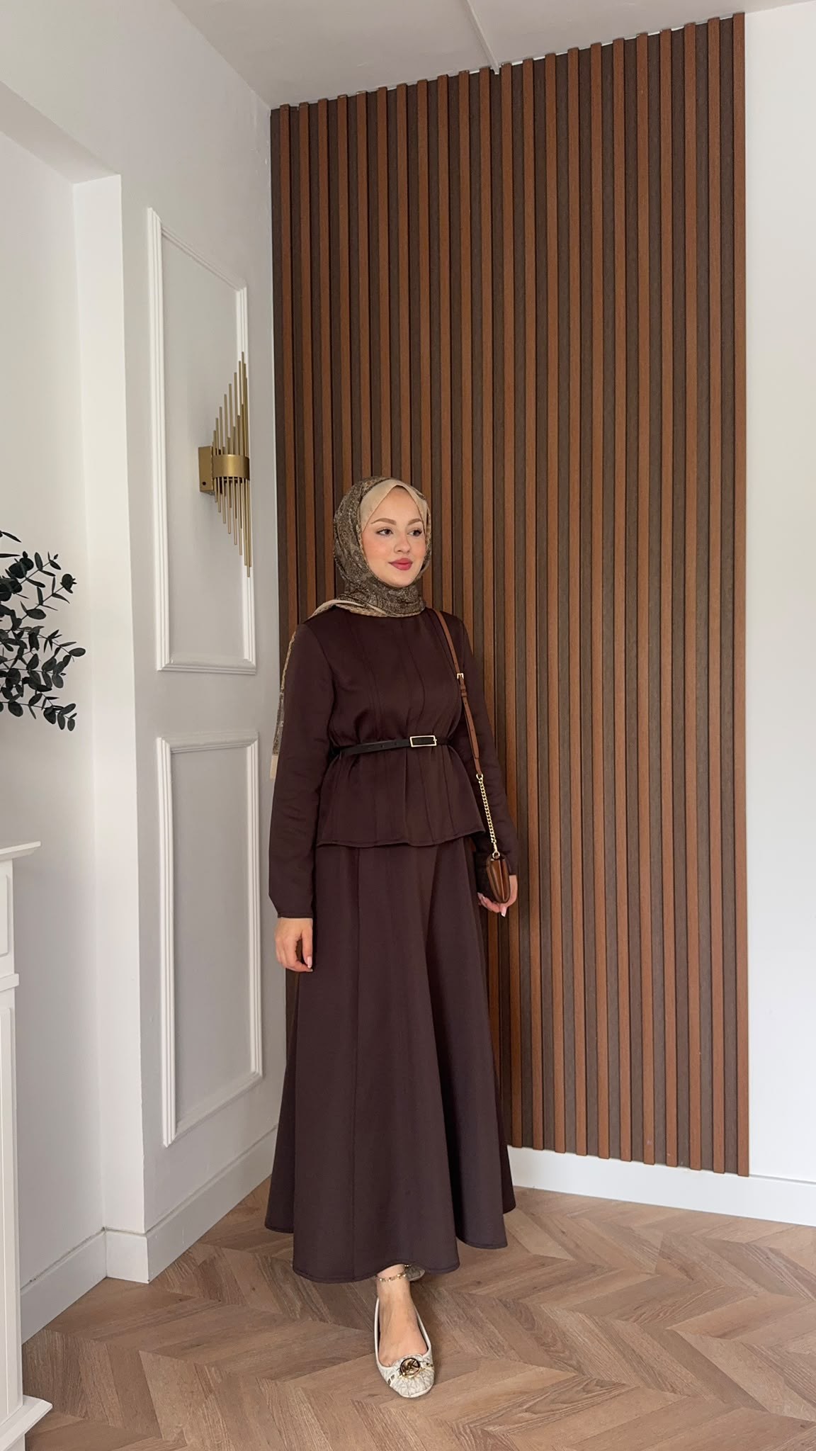 MEYSADESIGN ETEK TAKIM Sure Beli Pensli Etekli Takım Acı Kahve