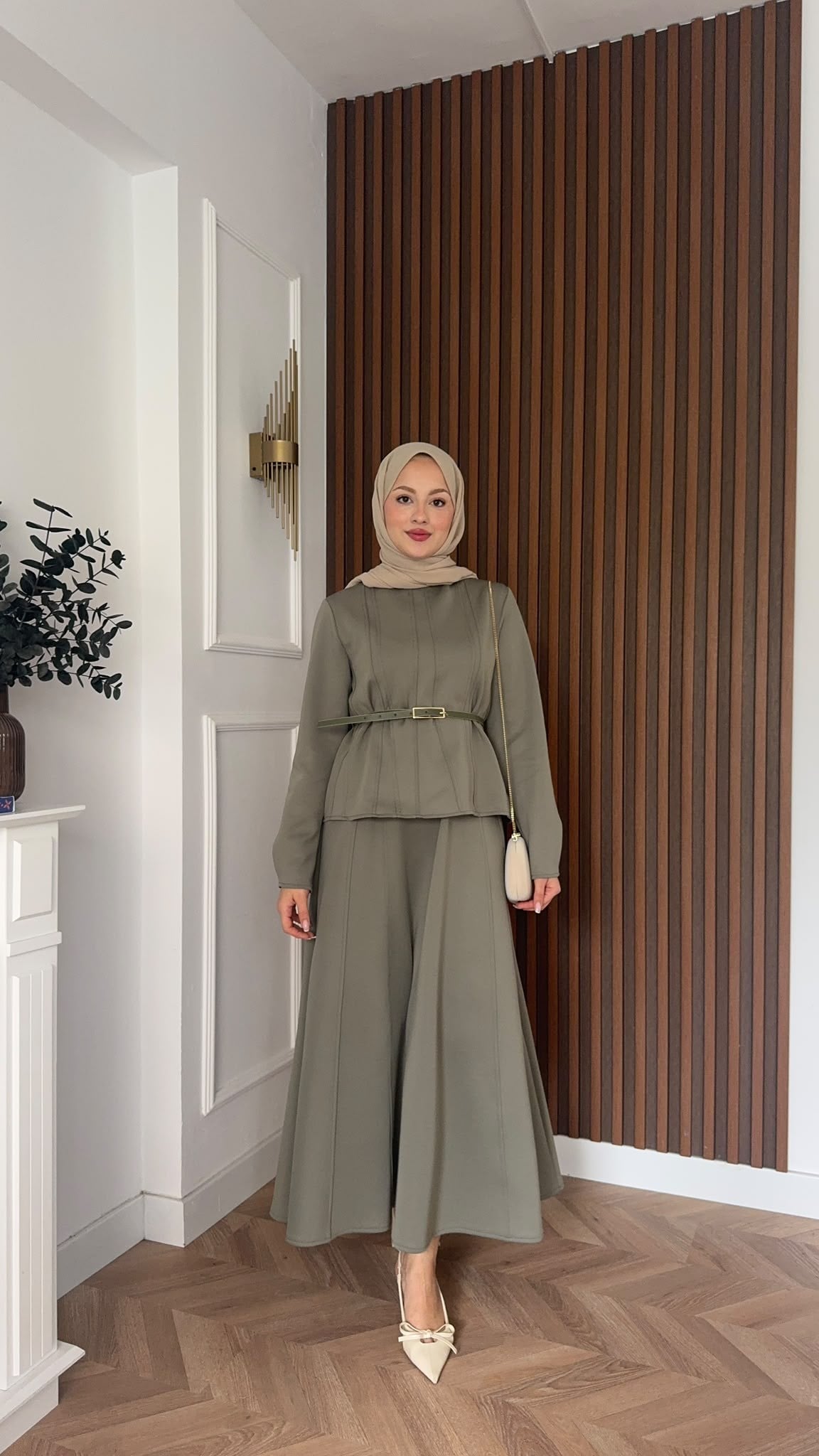 MEYSADESIGN ETEK TAKIM Sure Beli Pensli Etekli Takım Haki