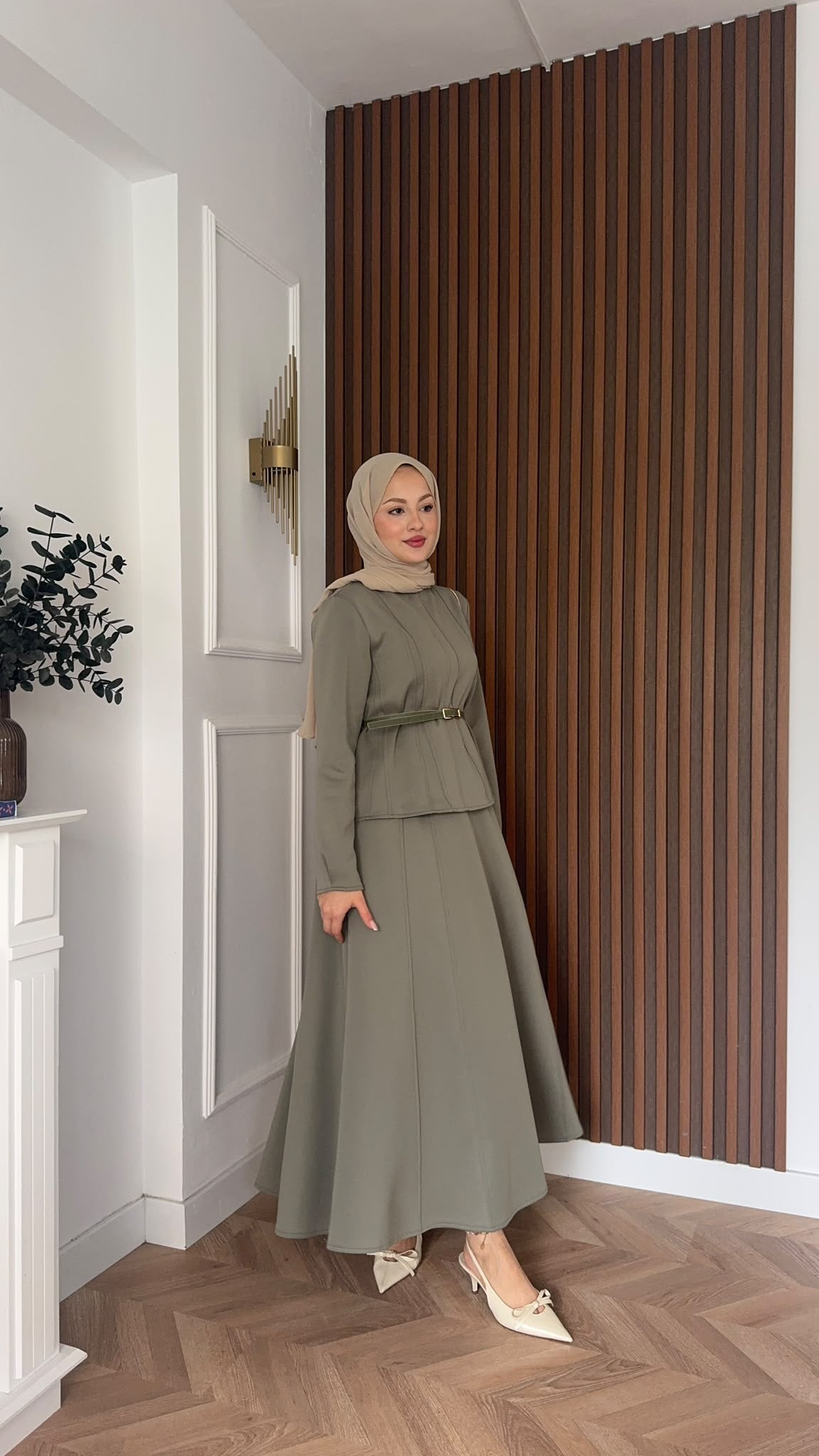 MEYSADESIGN ETEK TAKIM Sure Beli Pensli Etekli Takım Haki