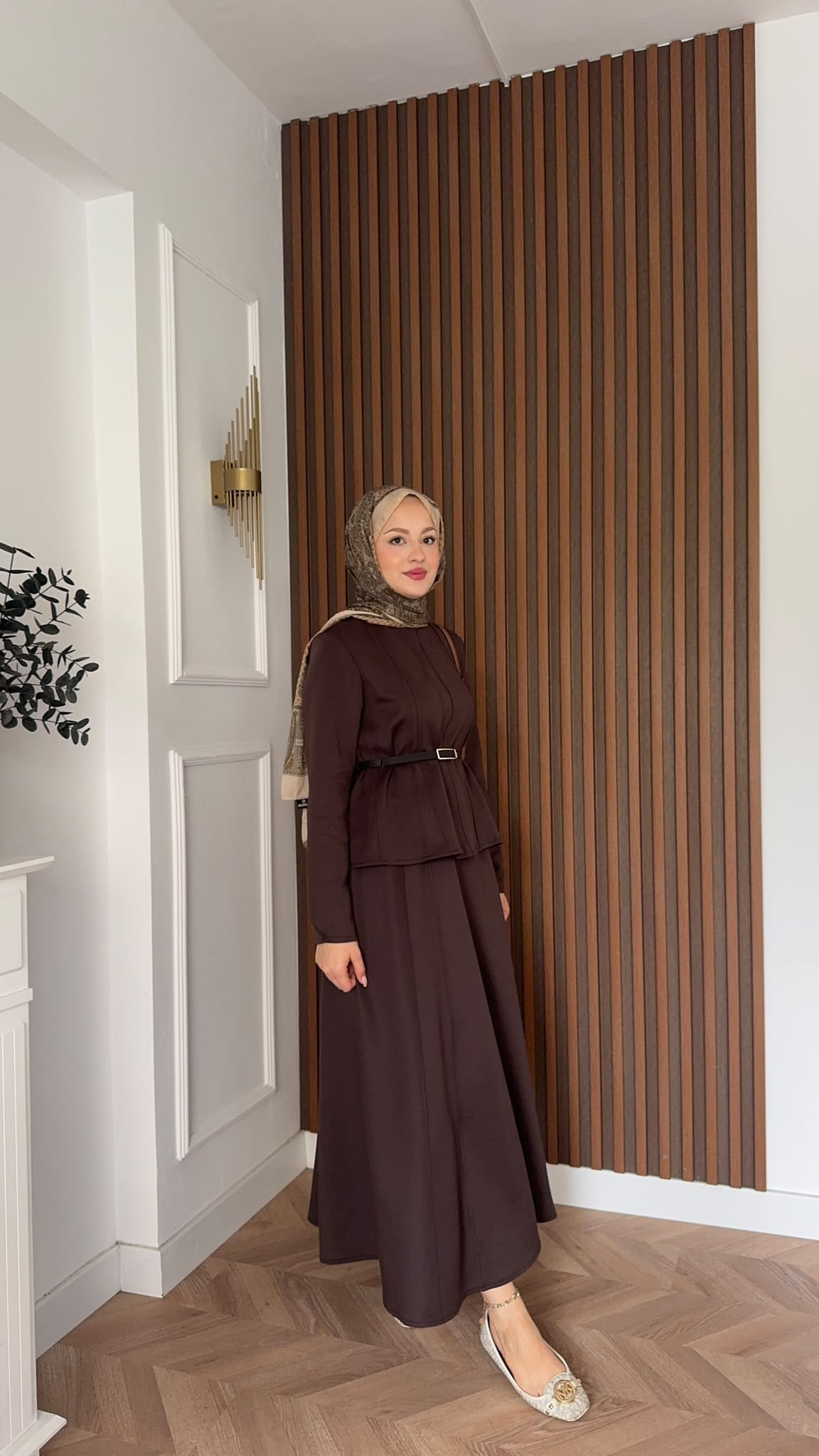 MEYSADESIGN ETEK TAKIM Sure Beli Pensli Etekli Takım Acı Kahve