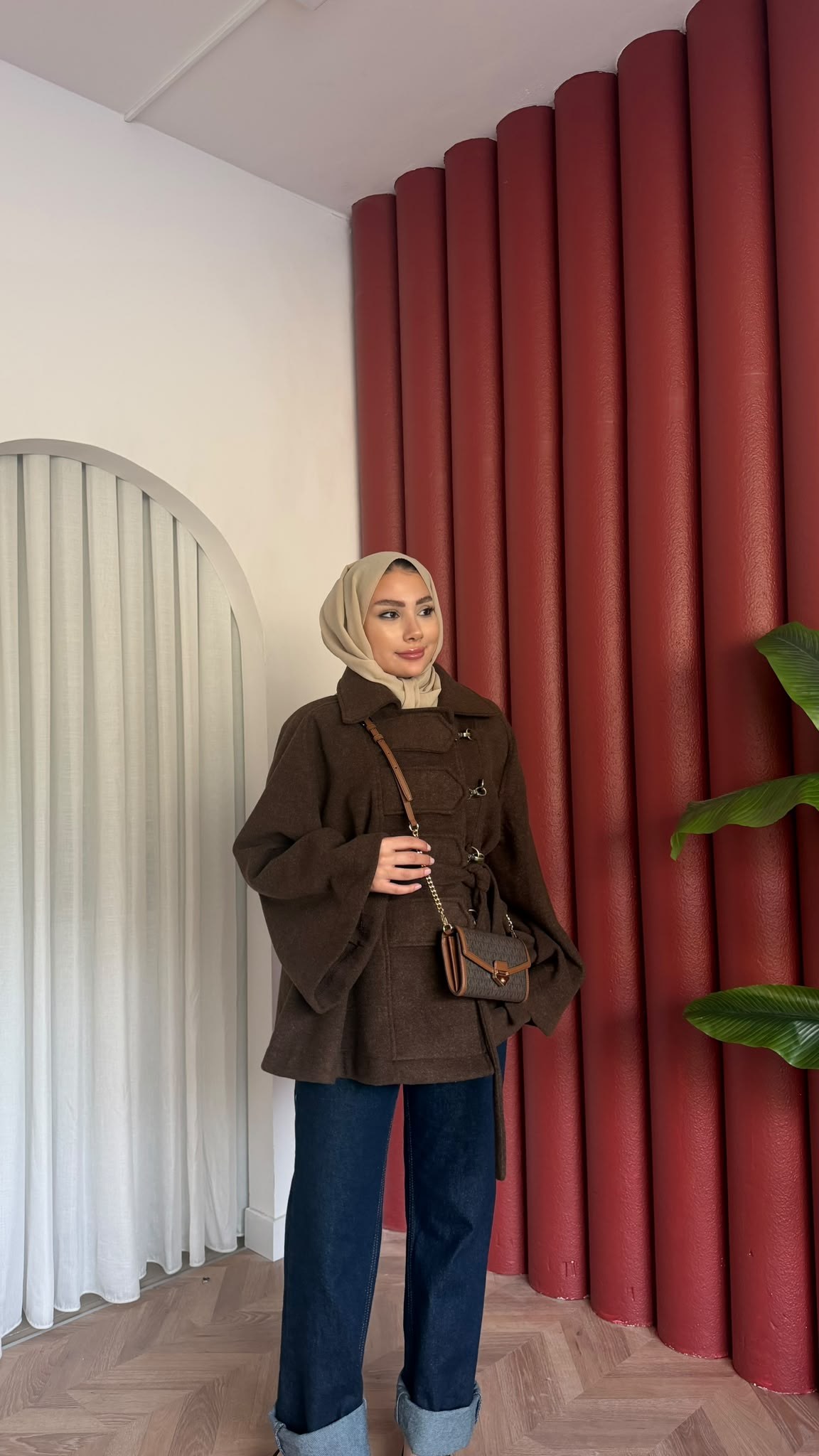 MEYSADESIGN KABAN Afra Kaşe Kaban Acı Kahve