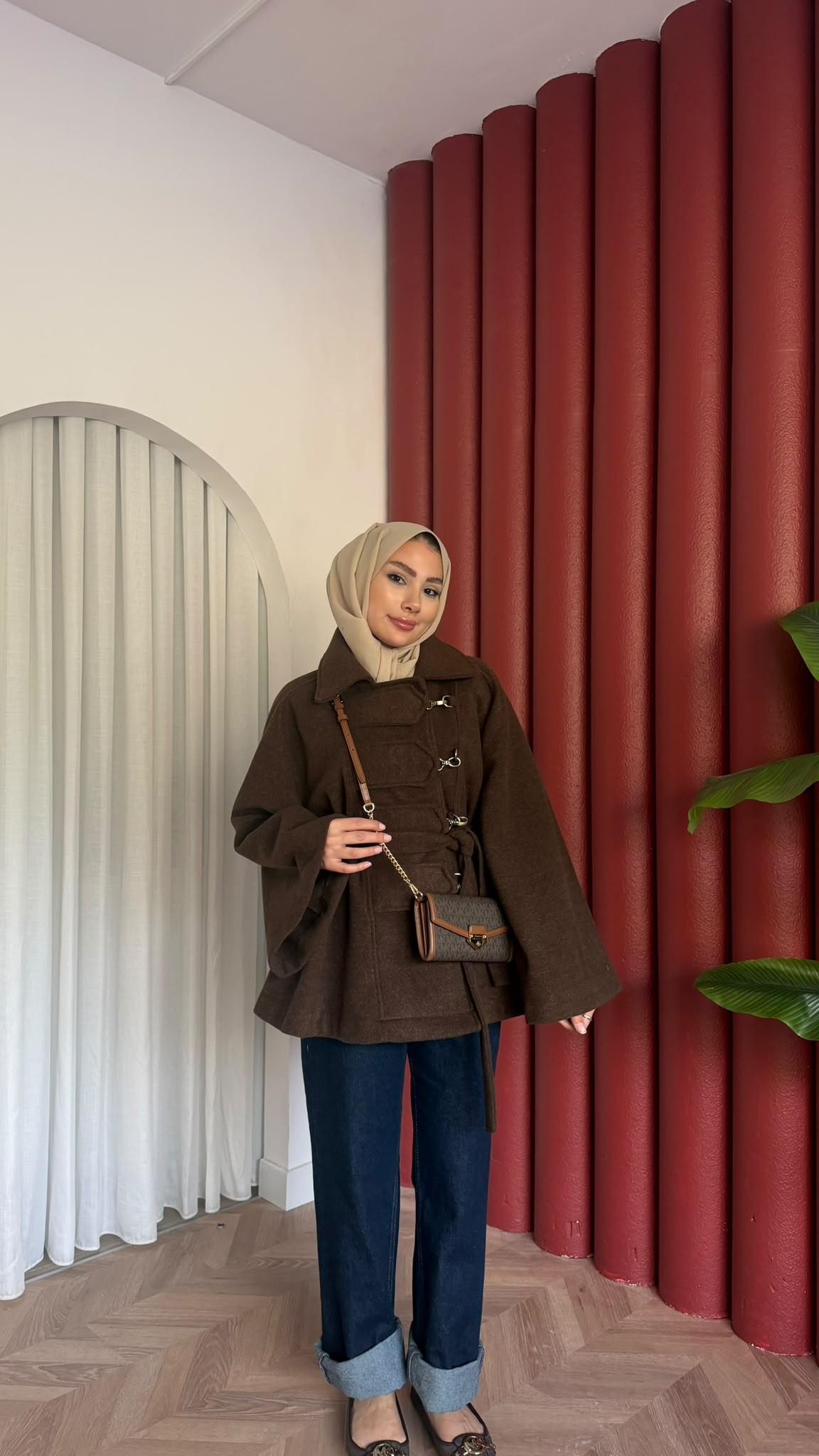 MEYSADESIGN KABAN Afra Kaşe Kaban Acı Kahve