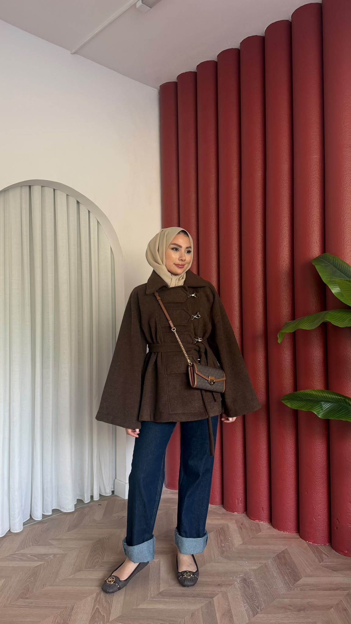 MEYSADESIGN KABAN Afra Kaşe Kaban Acı Kahve