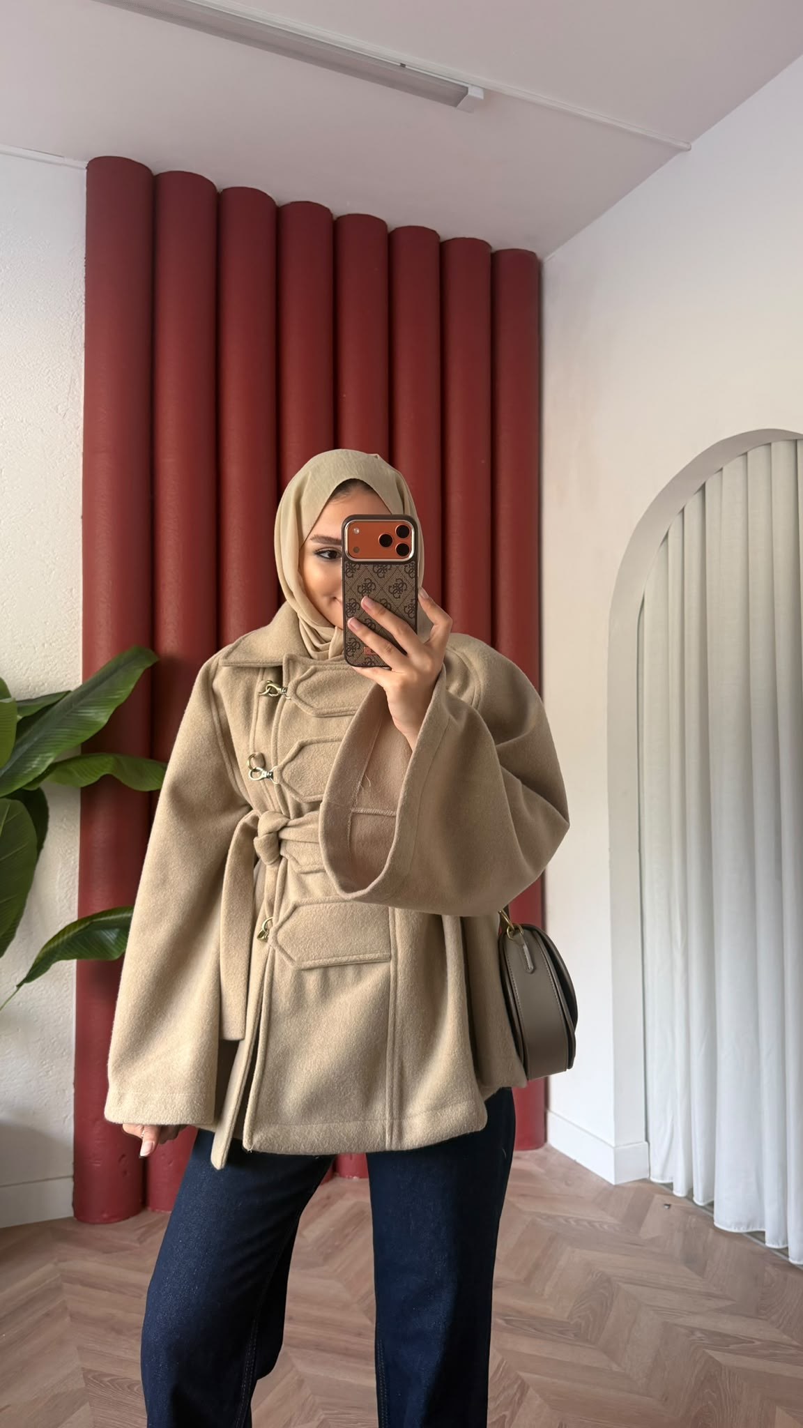 MEYSADESIGN KABAN Afra Kaşe Kaban Bej