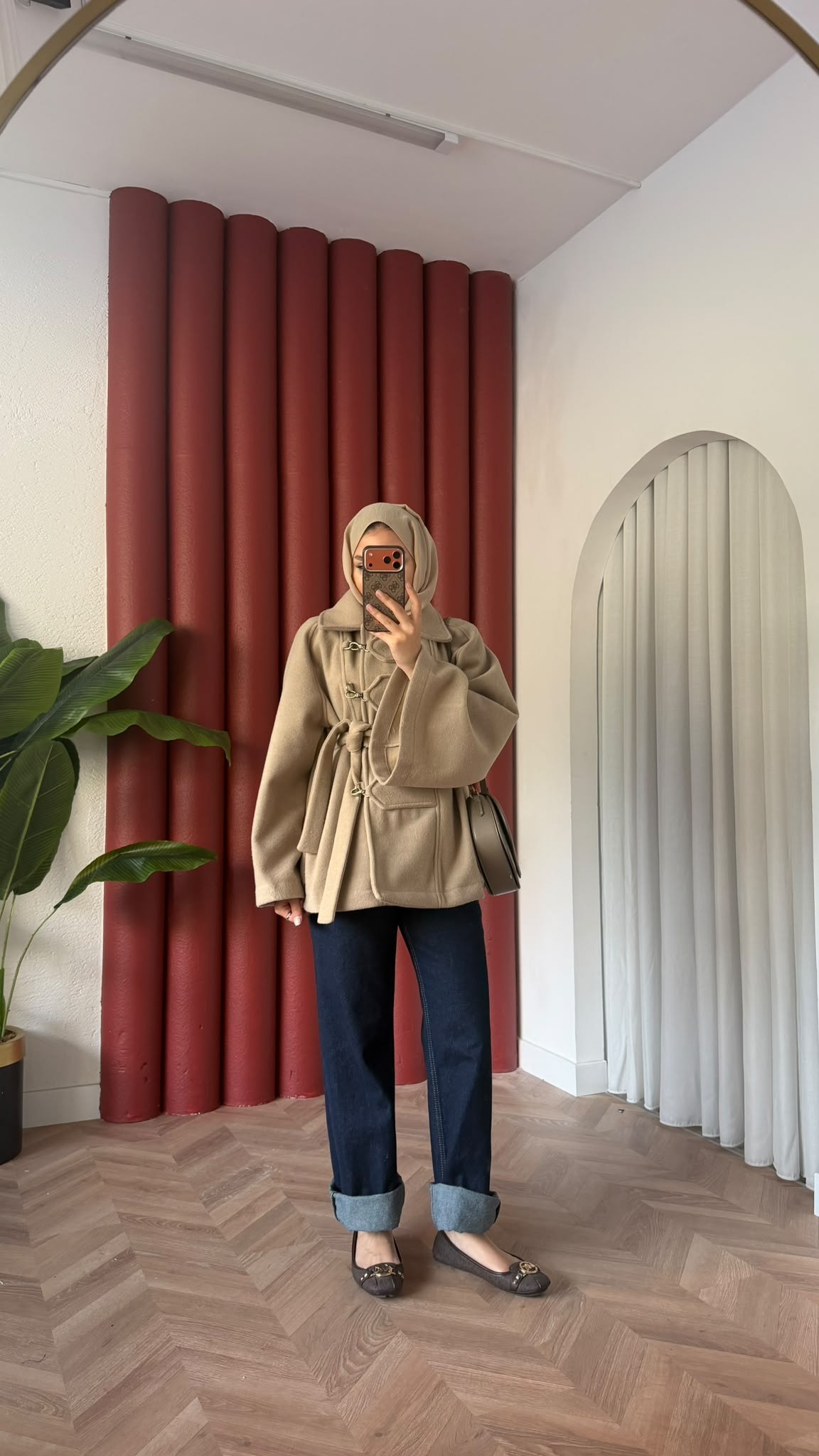 MEYSADESIGN KABAN Afra Kaşe Kaban Bej