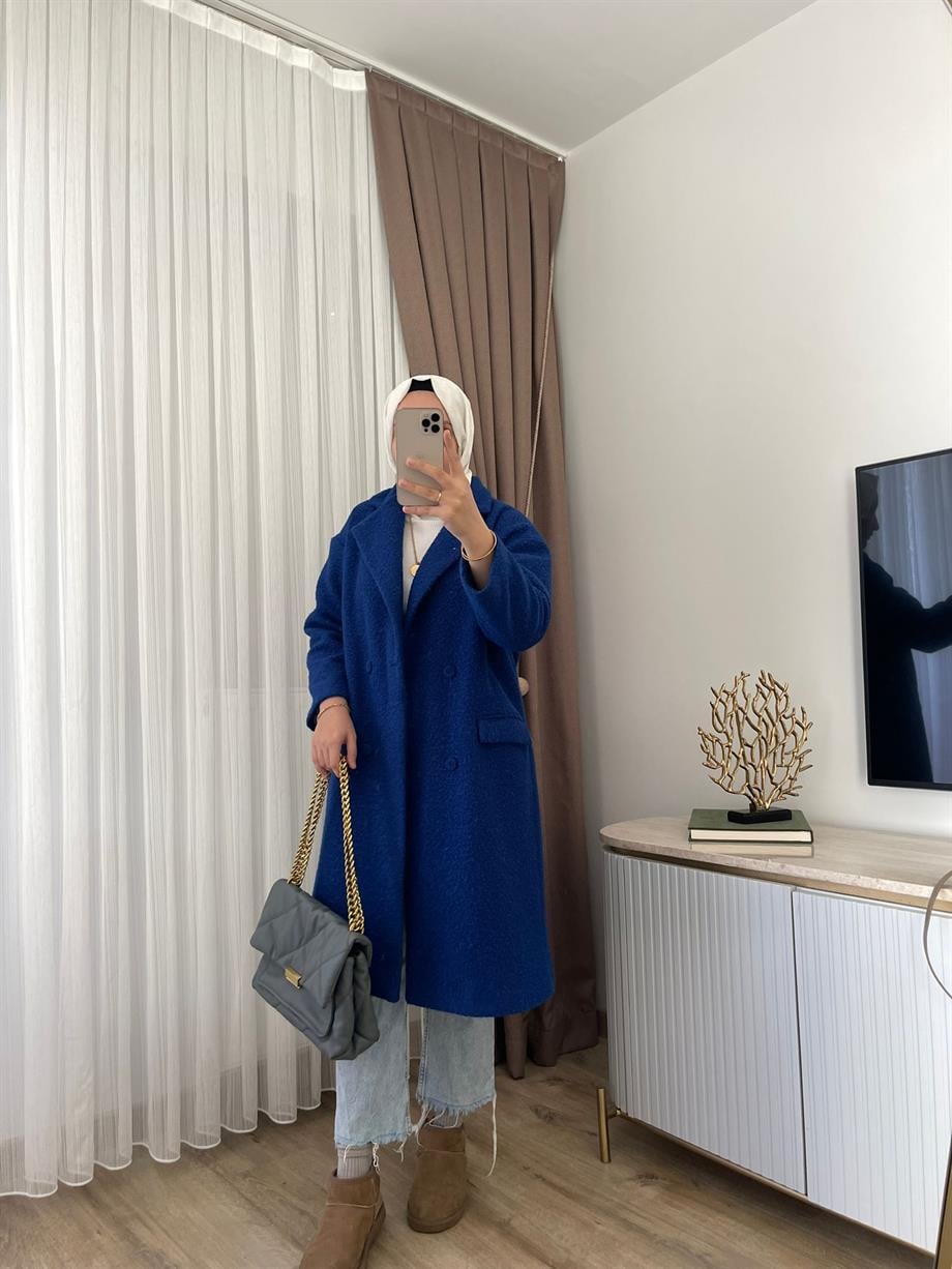 MEYSADESIGN KABAN Buklet Kaban Saks Mavisi