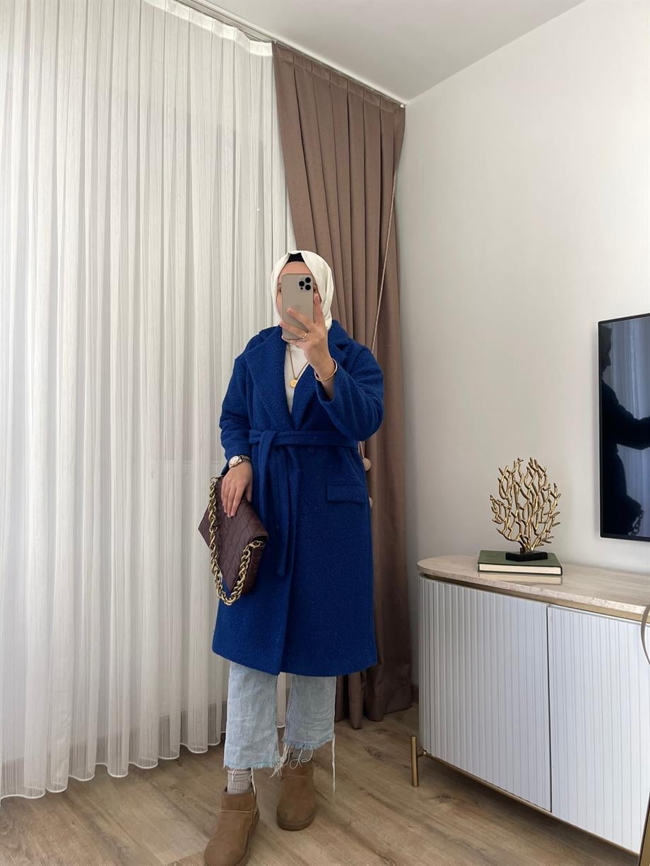 MEYSADESIGN KABAN Buklet Kaban Saks Mavisi