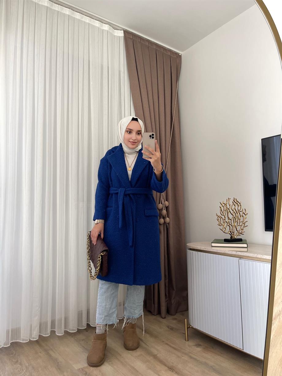 MEYSADESIGN KABAN Buklet Kaban Saks Mavisi
