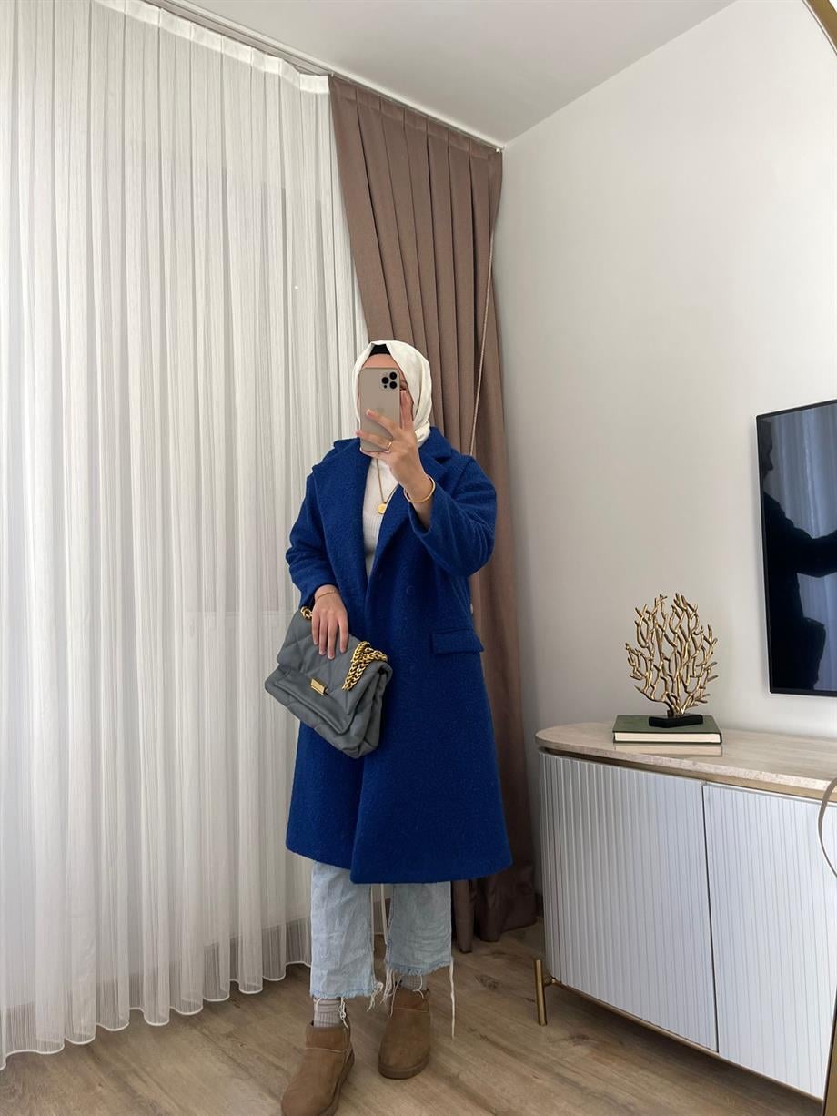 MEYSADESIGN KABAN Buklet Kaban Saks Mavisi